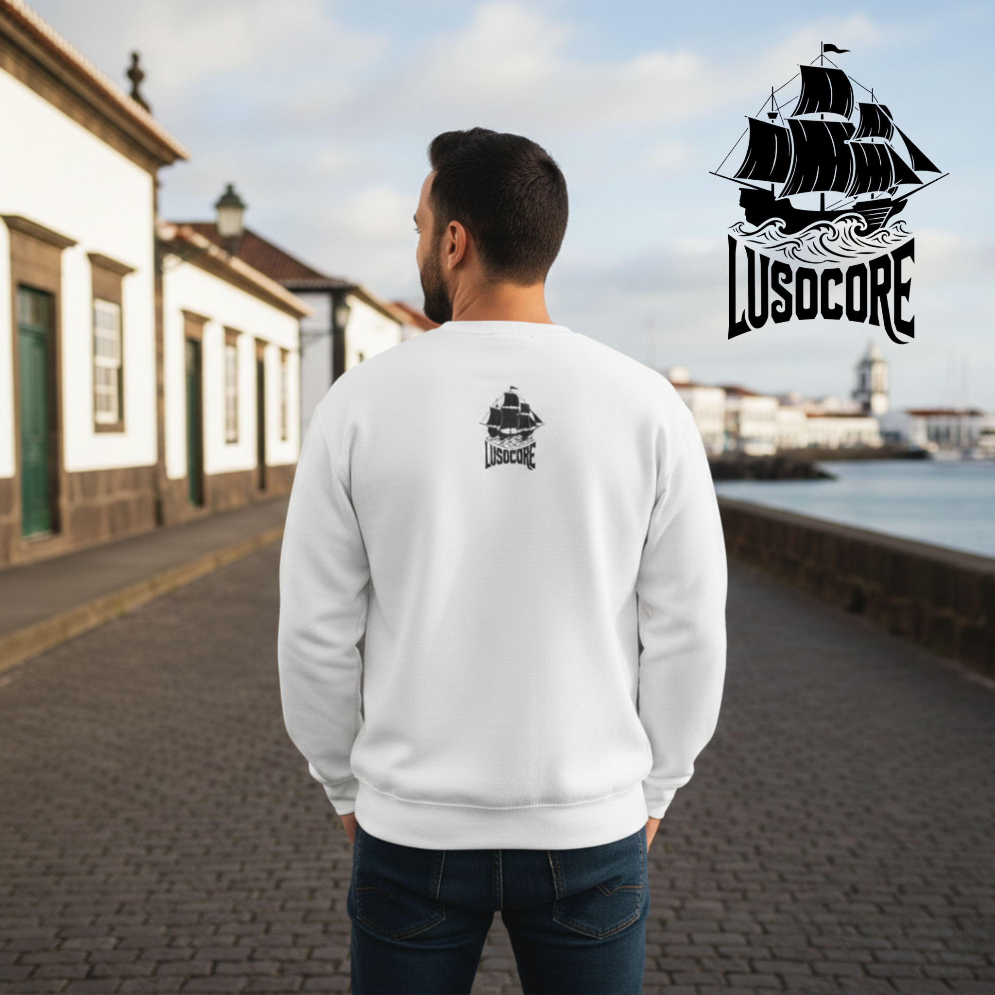 Azores Vintage Coat of Arms Sweatshirt — Retro Portuguese Heritage Crewneck product thumbnail image