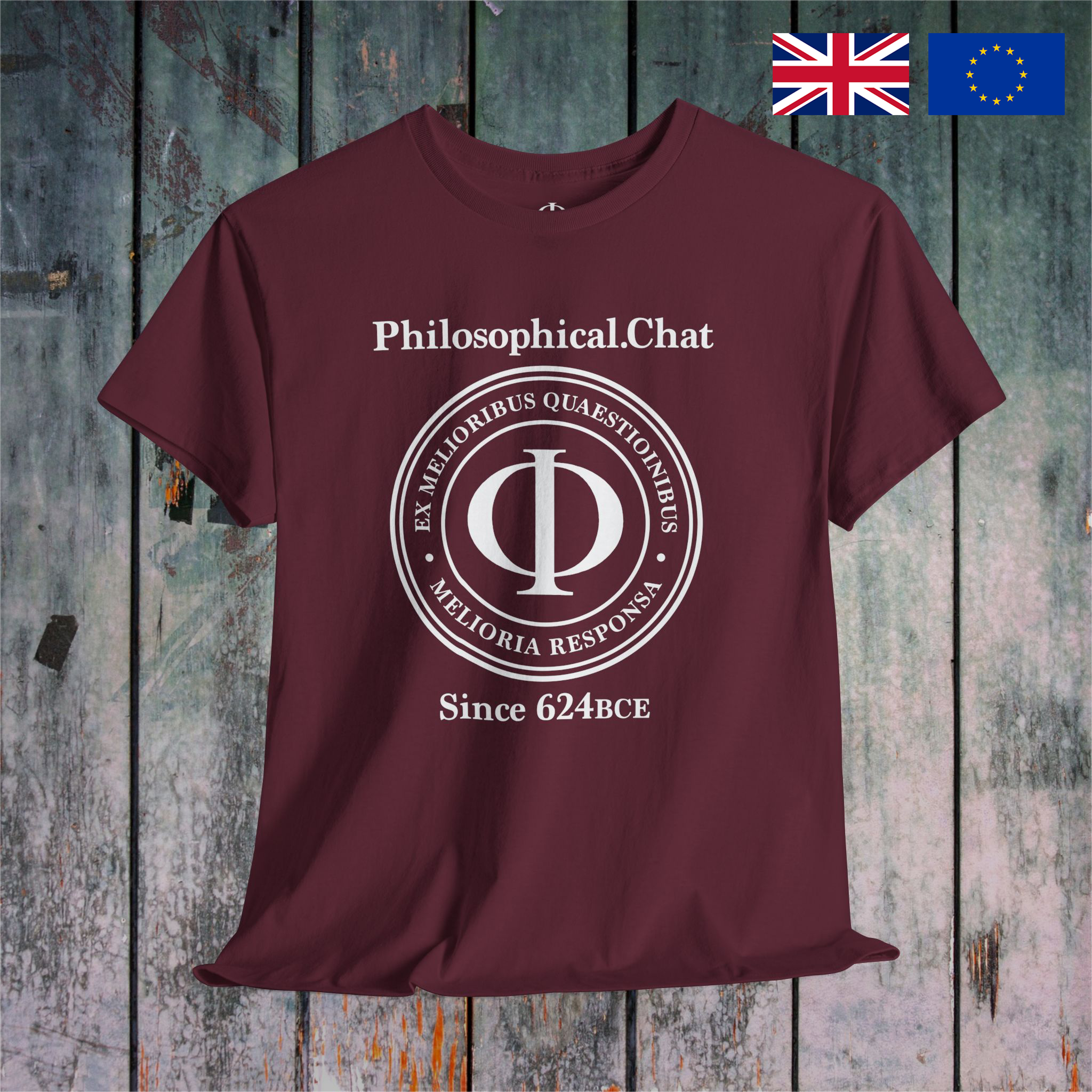 Philosophical Moto, UK Stock - Unisex T‑Shirt product thumbnail image