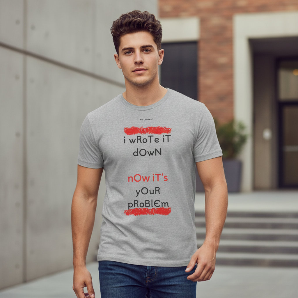 “Wrote It Down, Your Problem Now” Sarcastic Aesthetic T-Shirt product thumbnail image