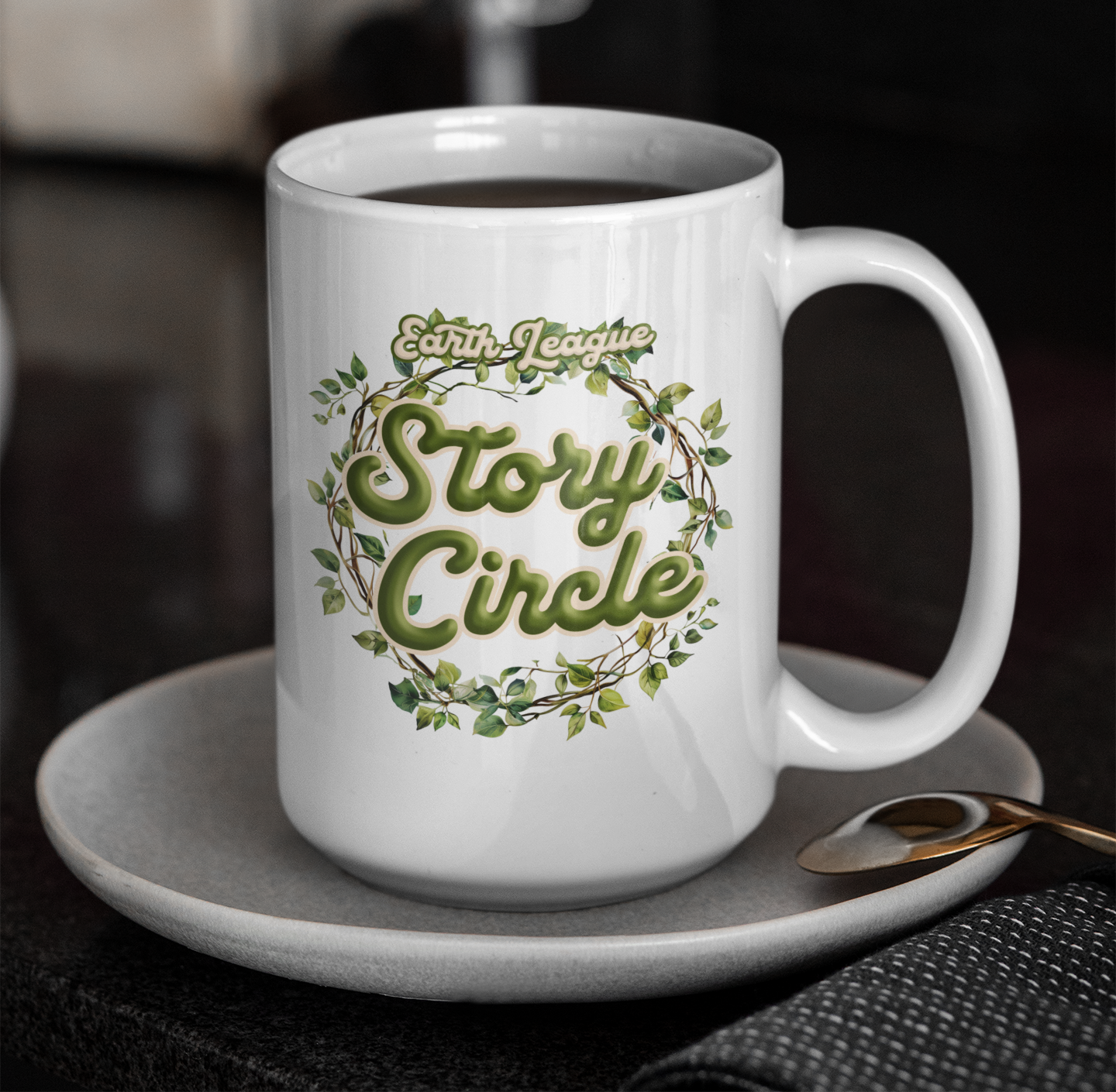 Story Circle Writers Mug — 15oz Eco-Friendly Tea Coffee Mug product thumbnail image