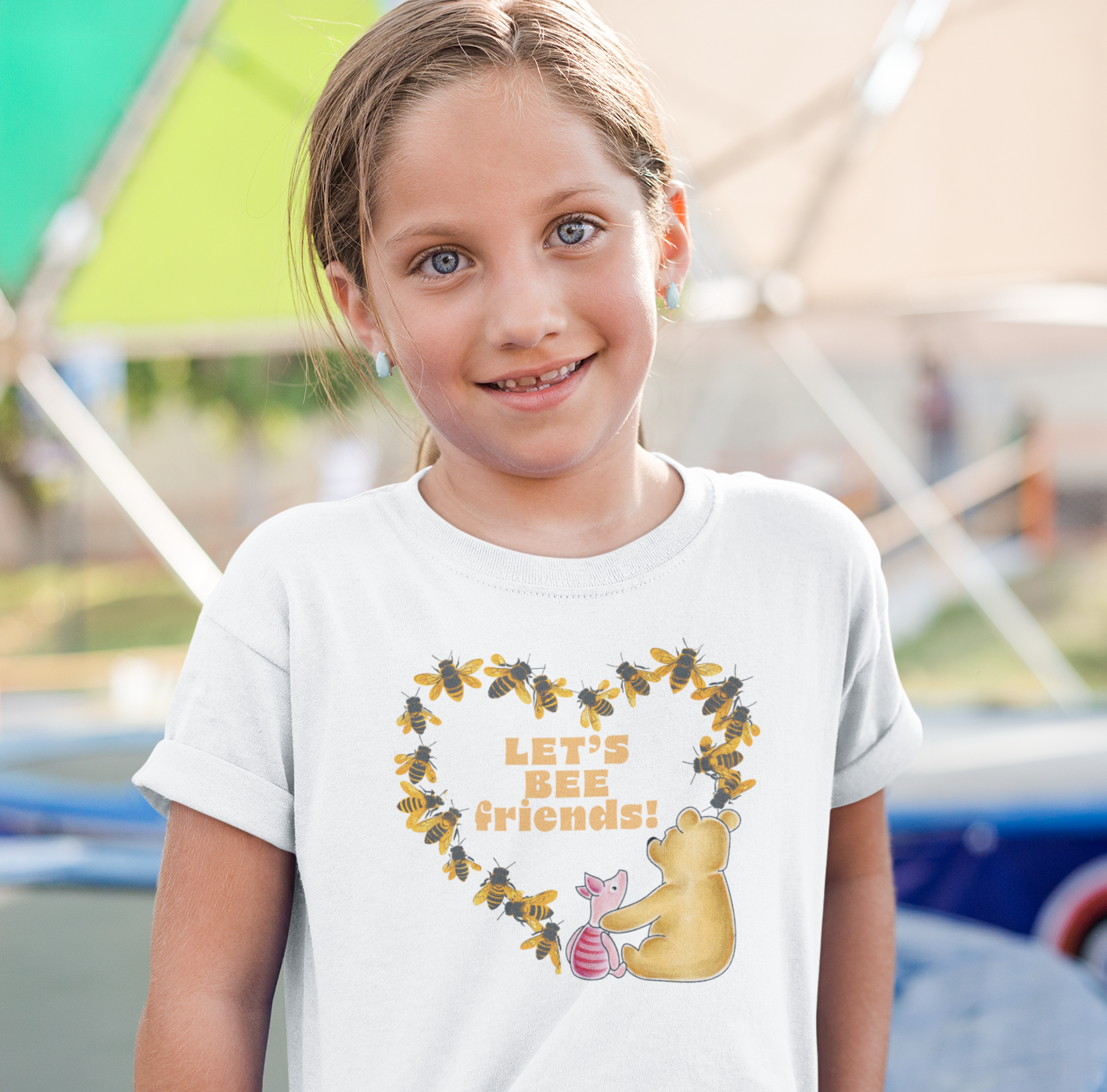 Let’s Bee Friends – Kids Edition, Sustainable Earth Day Gift, Nature Lover Tee product thumbnail image