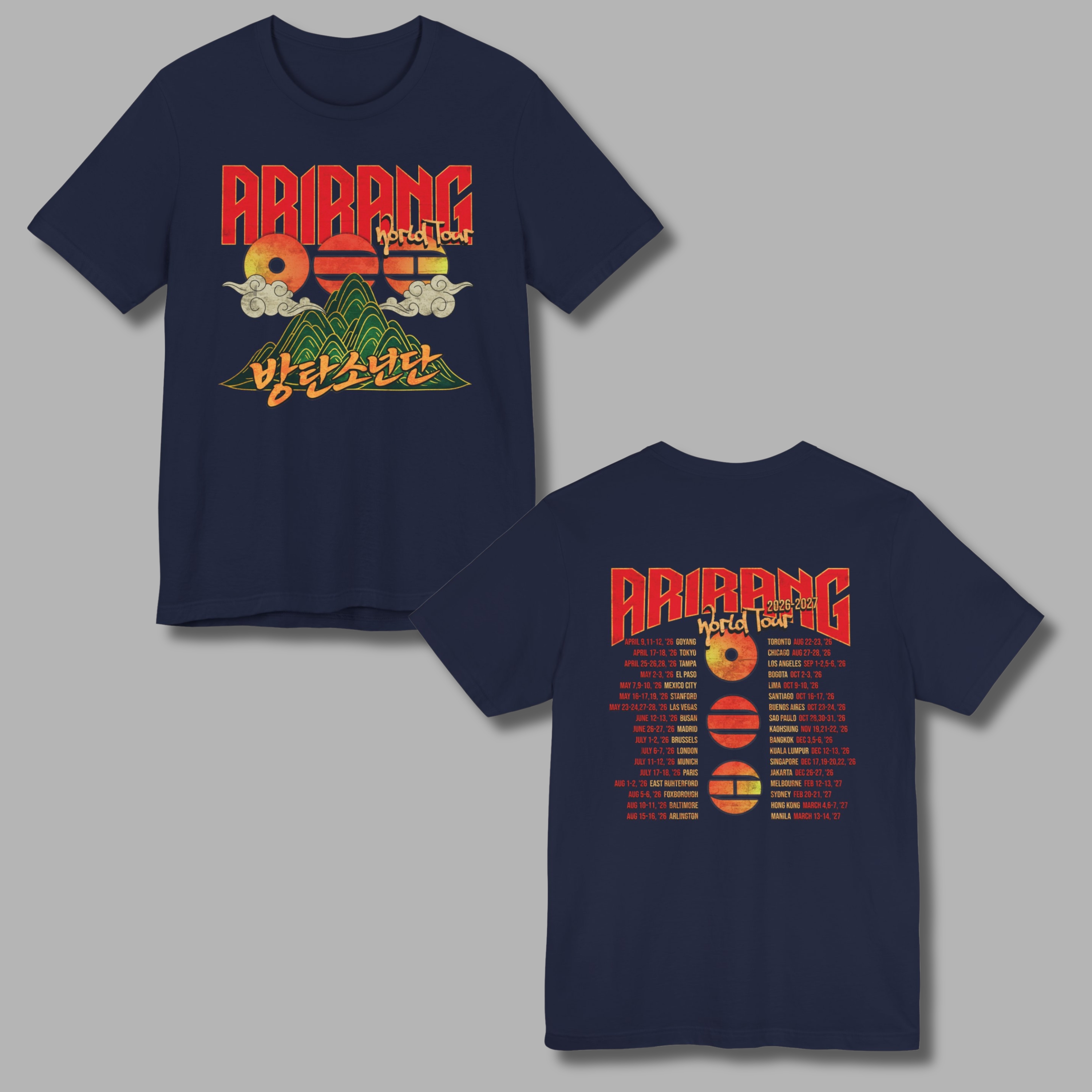 Arirang Tour Unisex Tee, Printed on Front and Back product thumbnail image