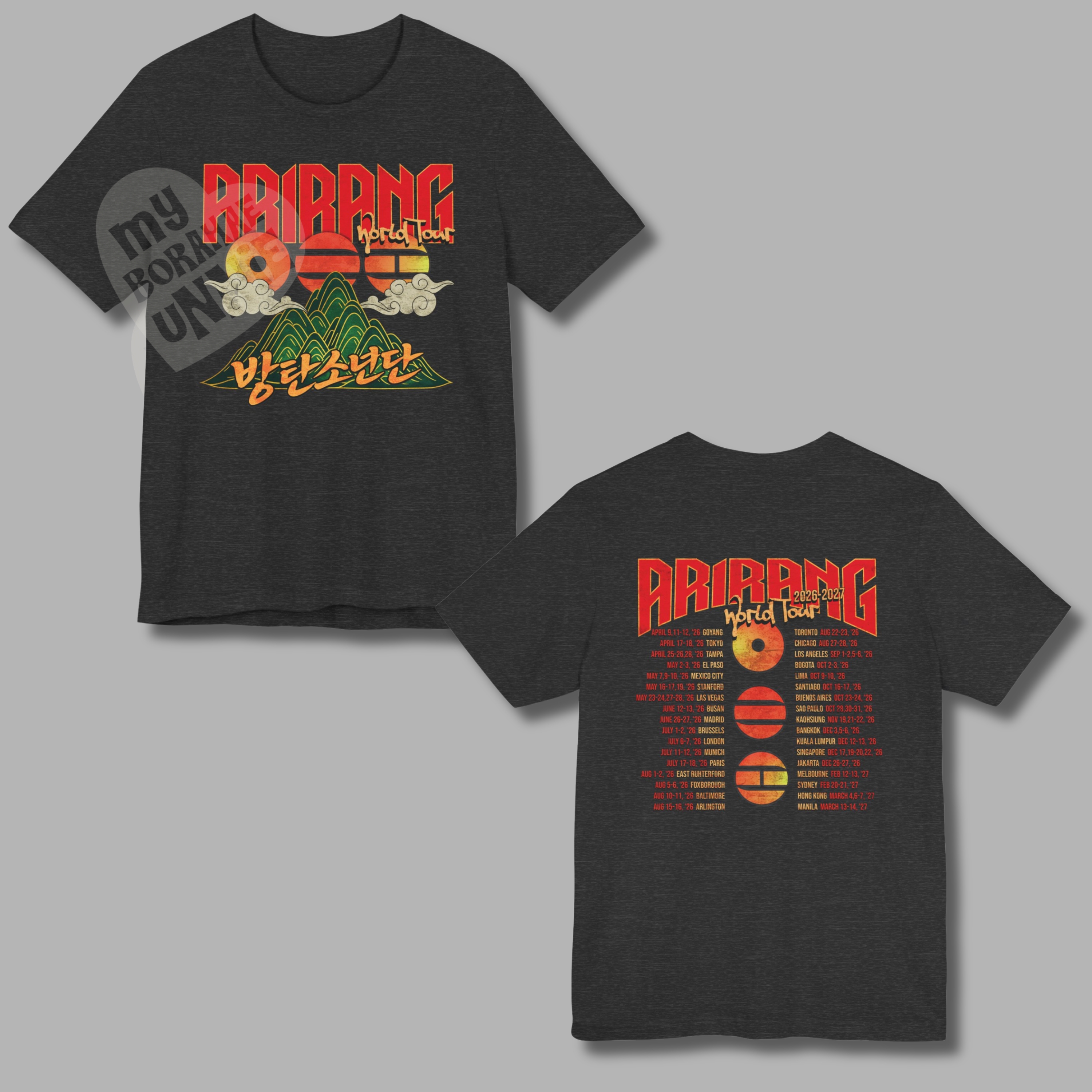 Arirang Tour Unisex Tee, Printed on Front and Back product thumbnail image