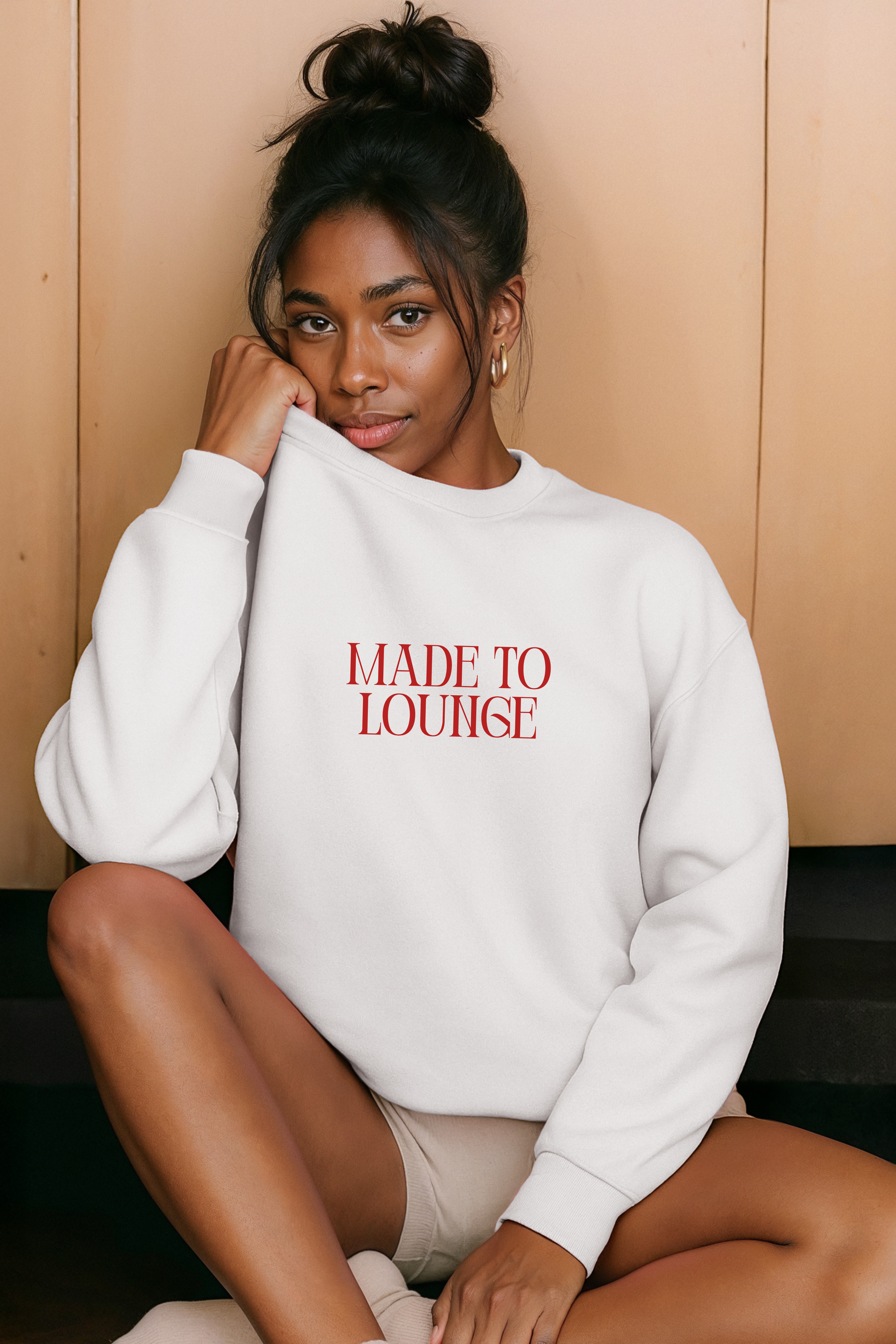 Made to Lounge Hoodie, Cozy Gildan 18500 Sweatshirt, Minimal Lounge Hoodie, Everyday Comfort Pullover, Unisex Fit product thumbnail image