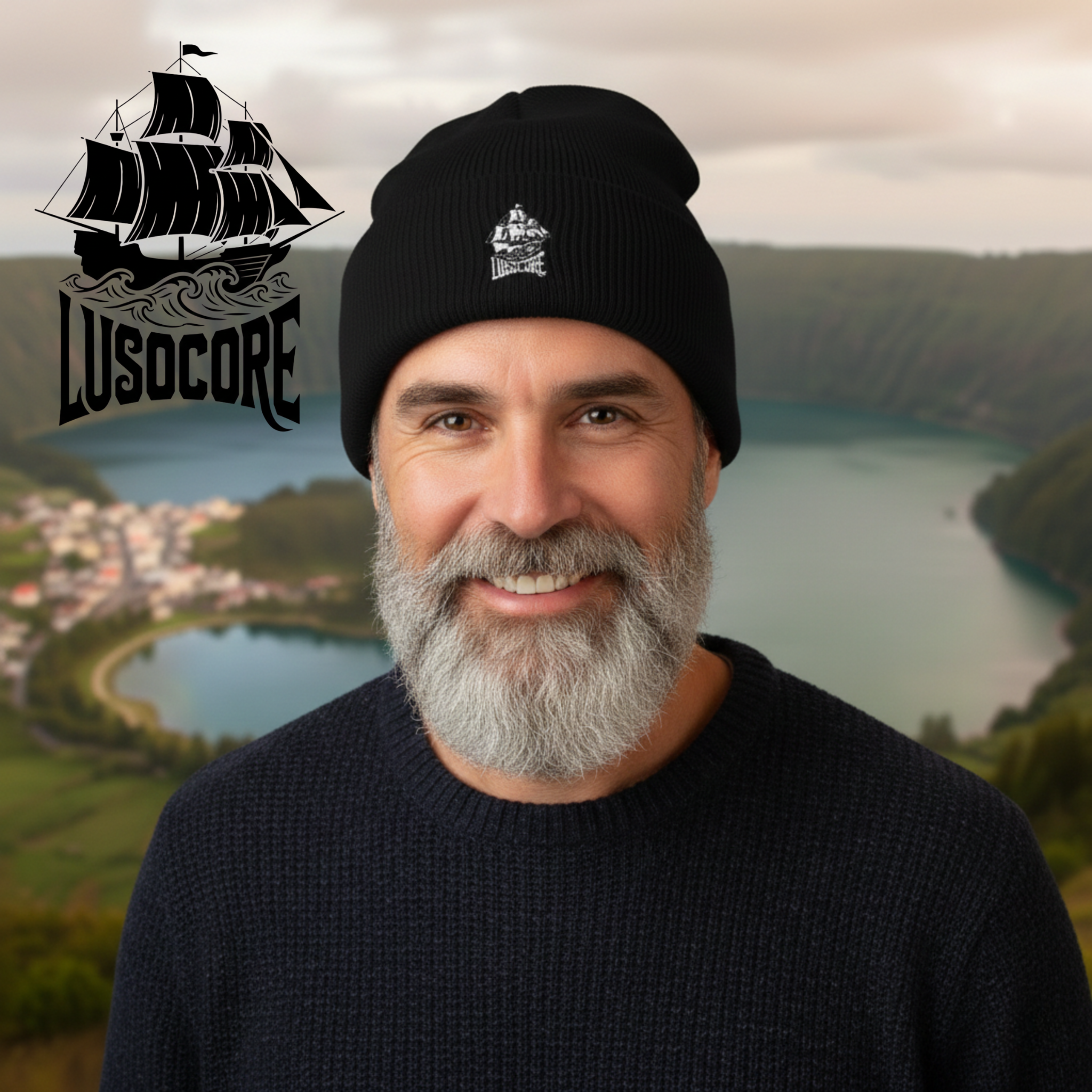 LusoCore Embroidered Classic Cuffed Beanie — Cozy Logo Knit Hat product thumbnail image LusoCore Embroidered Classic Cuffed Beanie — Cozy Logo Knit Hat product thumbnail image