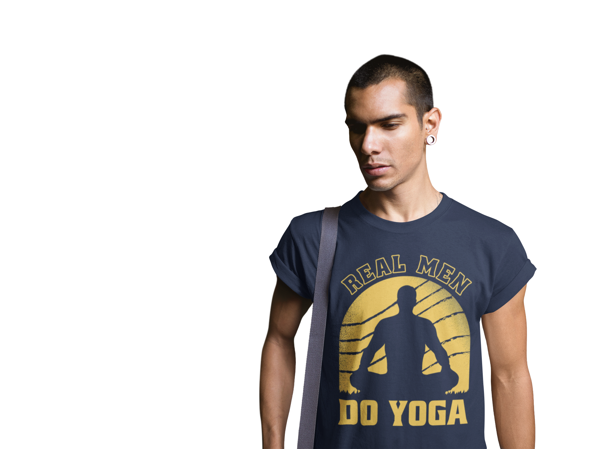Real Men Do Yoga T-Shirt — Men's Yoga Graphic Tee product thumbnail image