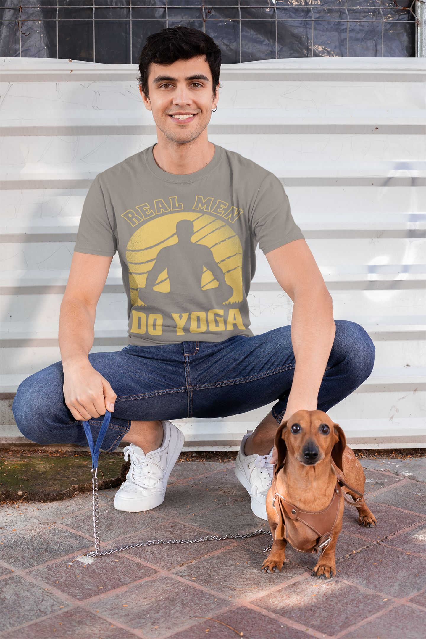 Real Men Do Yoga T-Shirt — Men's Yoga Graphic Tee product thumbnail image