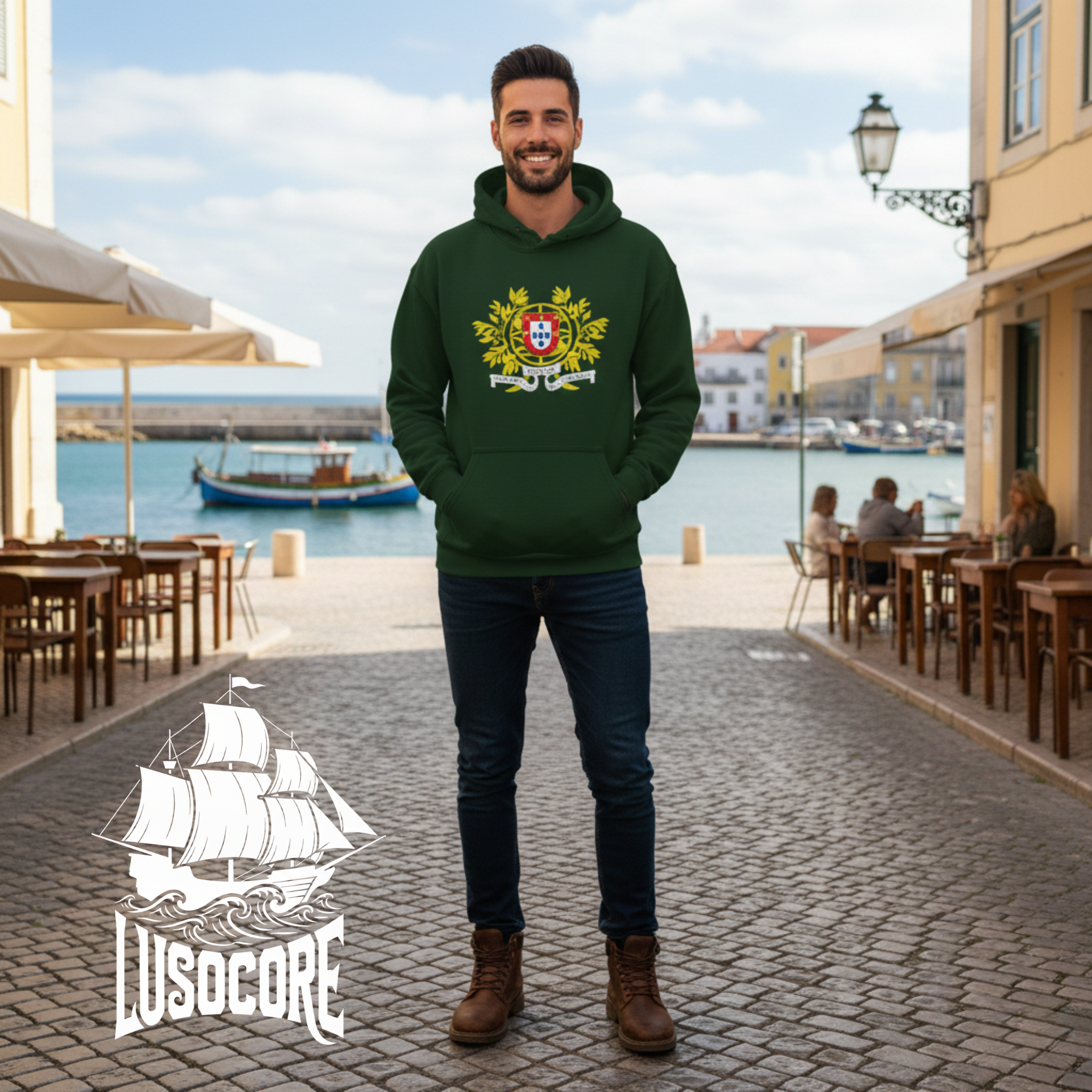 Portugal Coat of Arms Hoodie — Portuguese Crest National Flag Pullover product thumbnail image