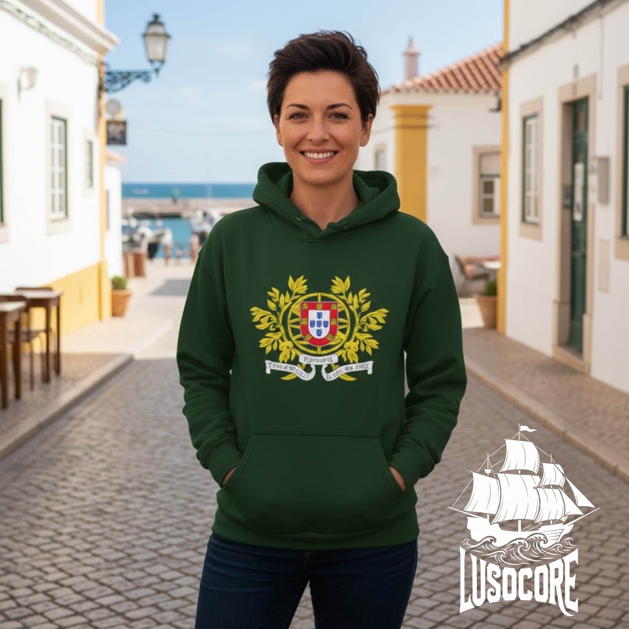 Portugal Coat of Arms Hoodie — Portuguese Crest National Flag Pullover product thumbnail image