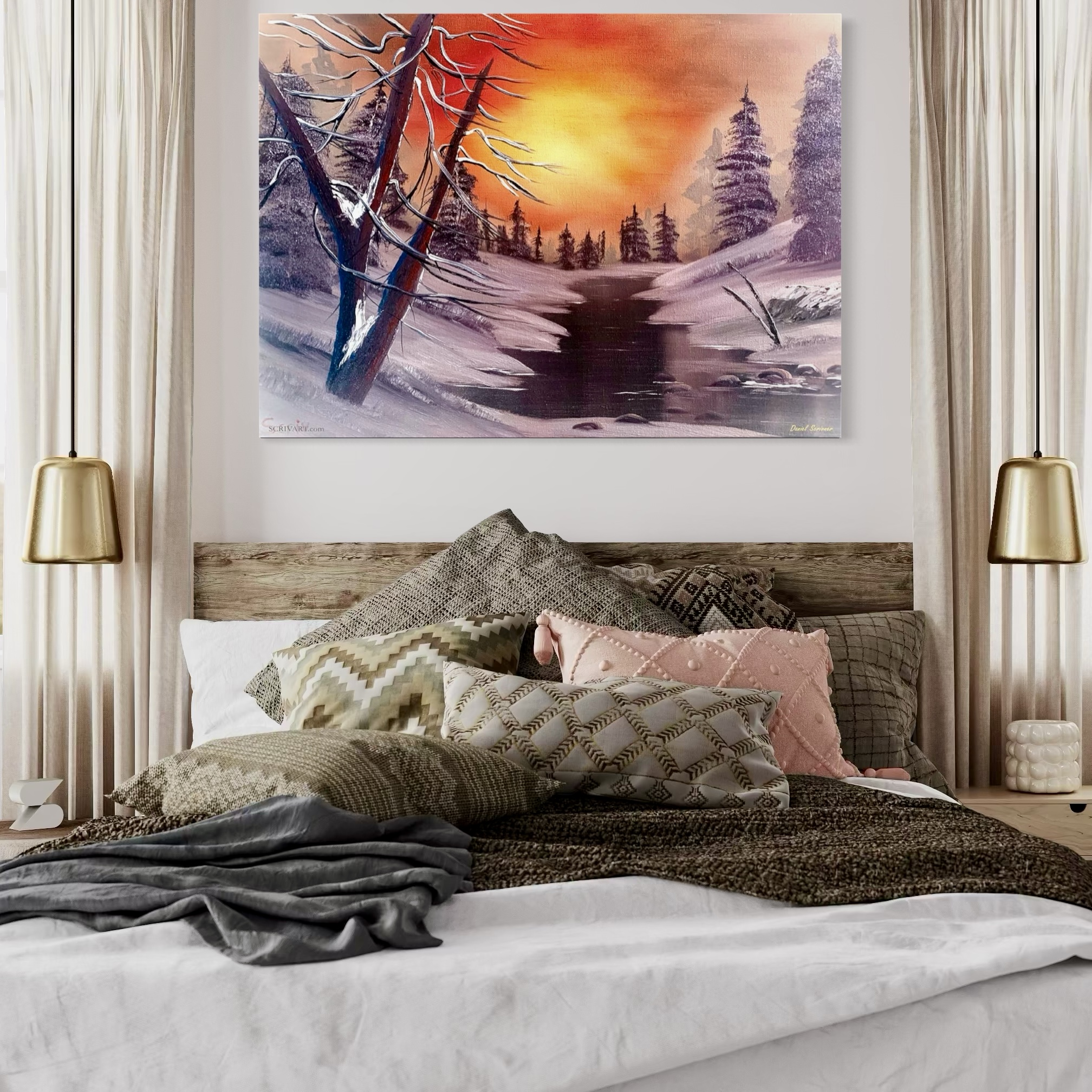 Winter Sunset Canvas Print - Mini to Mighty product thumbnail image Winter Sunset Canvas Print - Mini to Mighty product thumbnail image