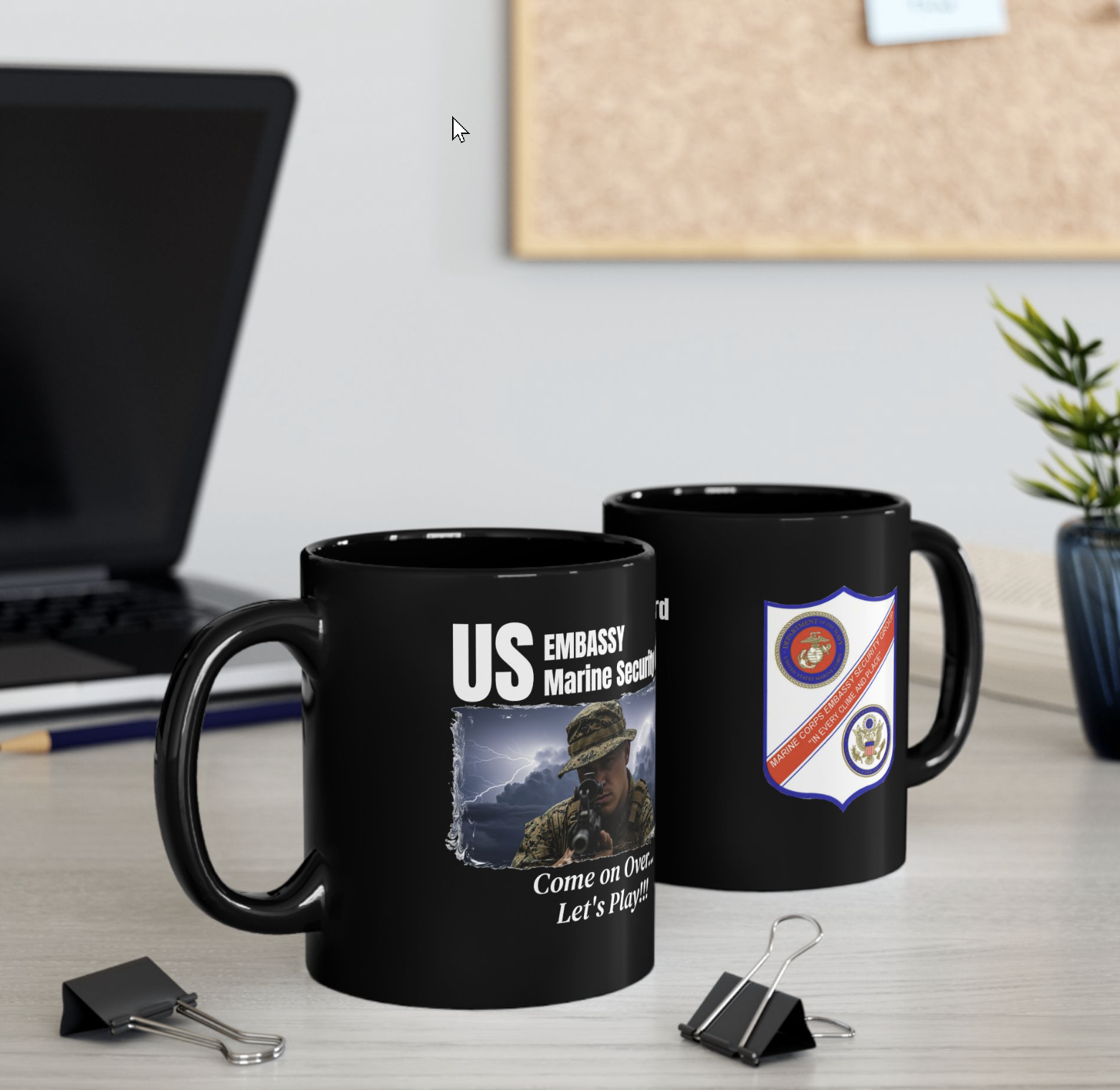 MSG "Lets Play" : Black Mug (11oz, 15oz) product thumbnail image