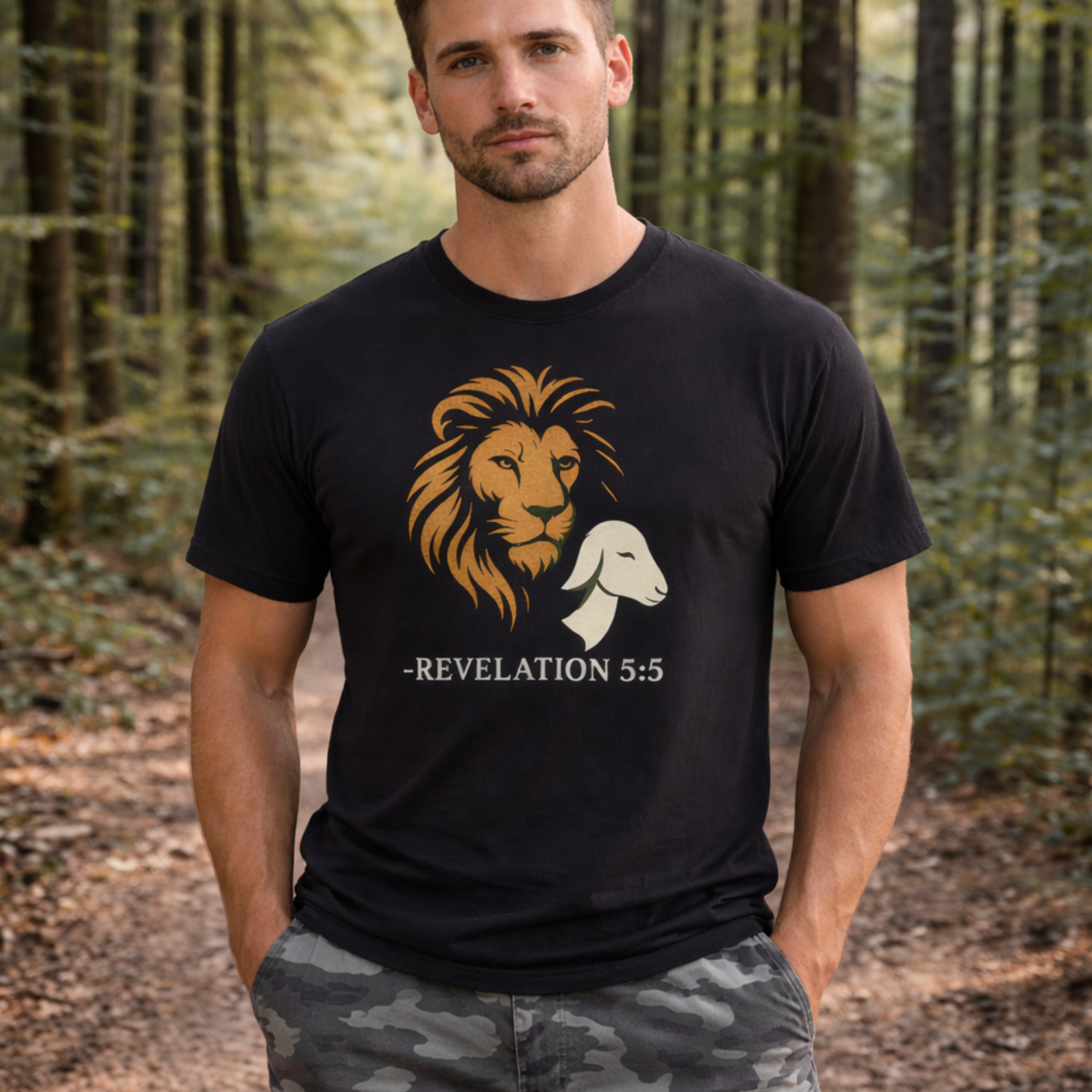 'Lion And Lamb' Short Sleeve Tee