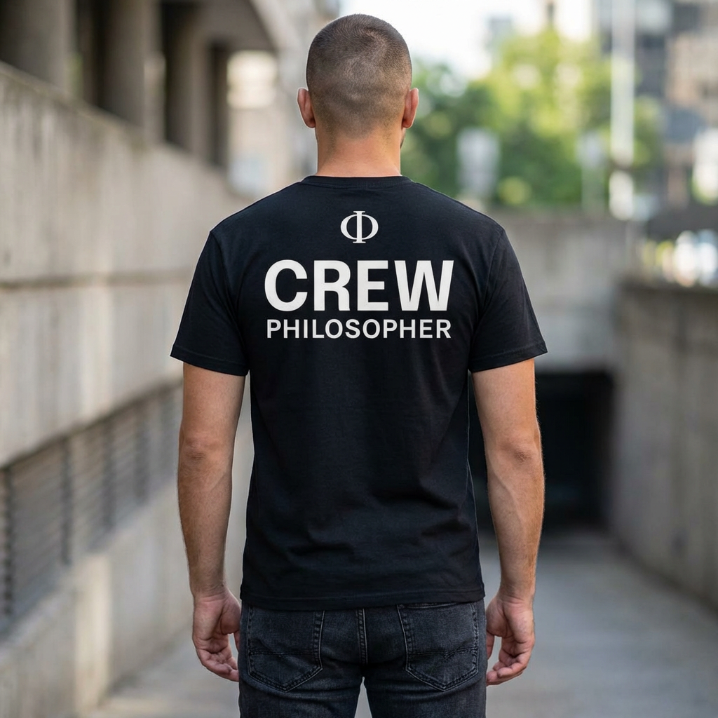 Philosopher Crew T‑Shirt — 'CREW PHILOSOPHER' Minimal Logo Tee product thumbnail image Philosopher Crew T‑Shirt — 'CREW PHILOSOPHER' Minimal Logo Tee product thumbnail image