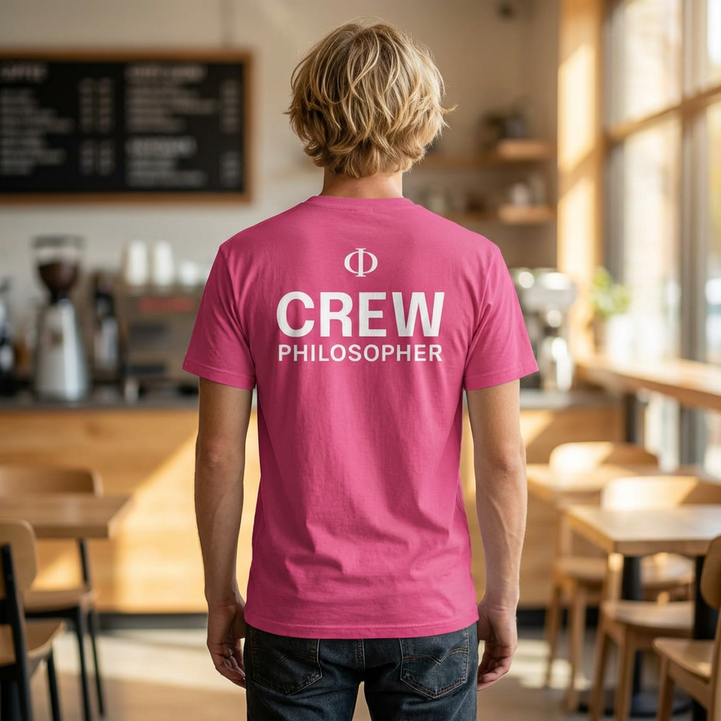 Philosopher Crew T‑Shirt — 'CREW PHILOSOPHER' Minimal Logo Tee product thumbnail image Philosopher Crew T‑Shirt — 'CREW PHILOSOPHER' Minimal Logo Tee product thumbnail image