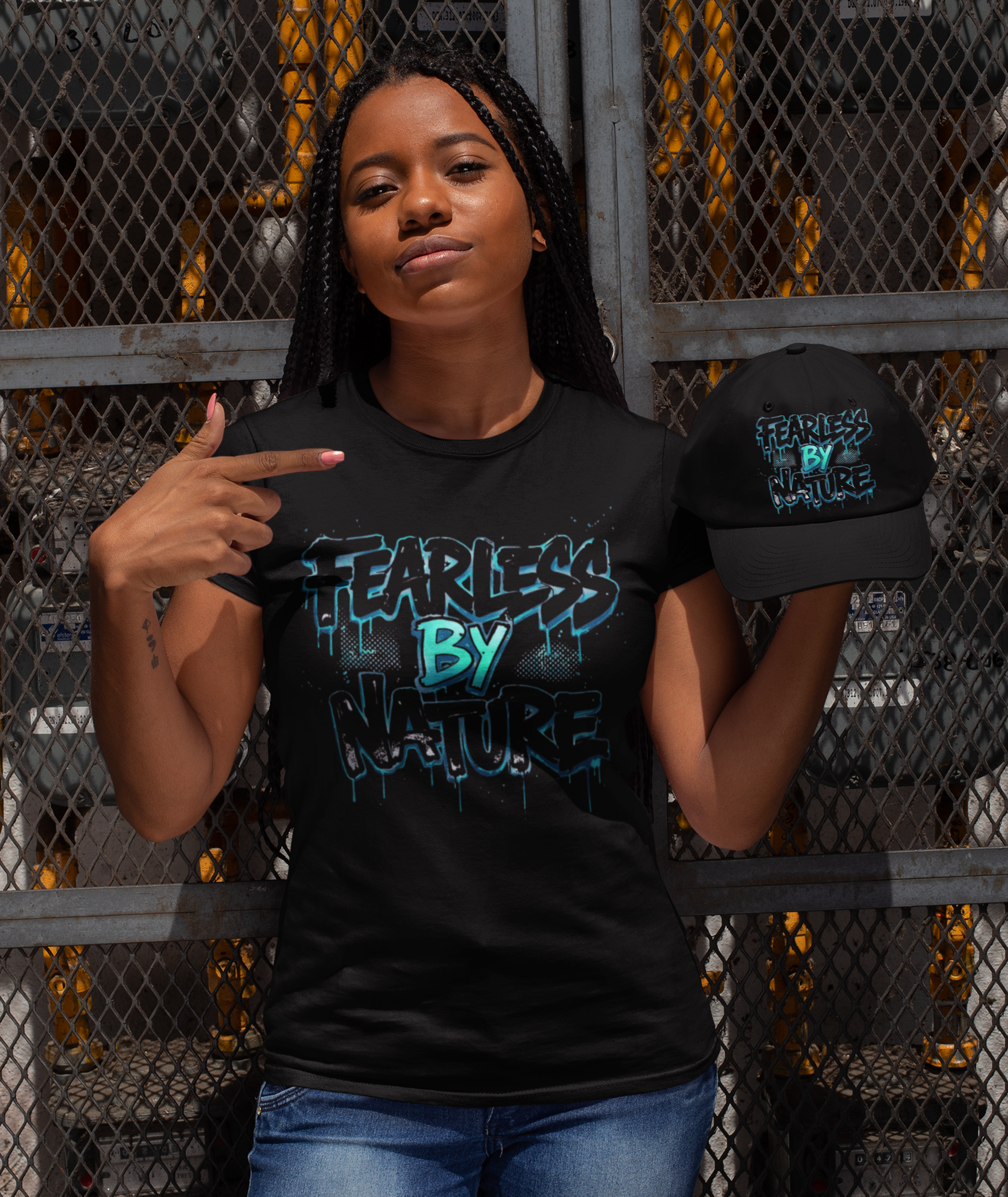 Fearless By Nature Tee — Bold Graffiti Graphic T‑Shirt product thumbnail image