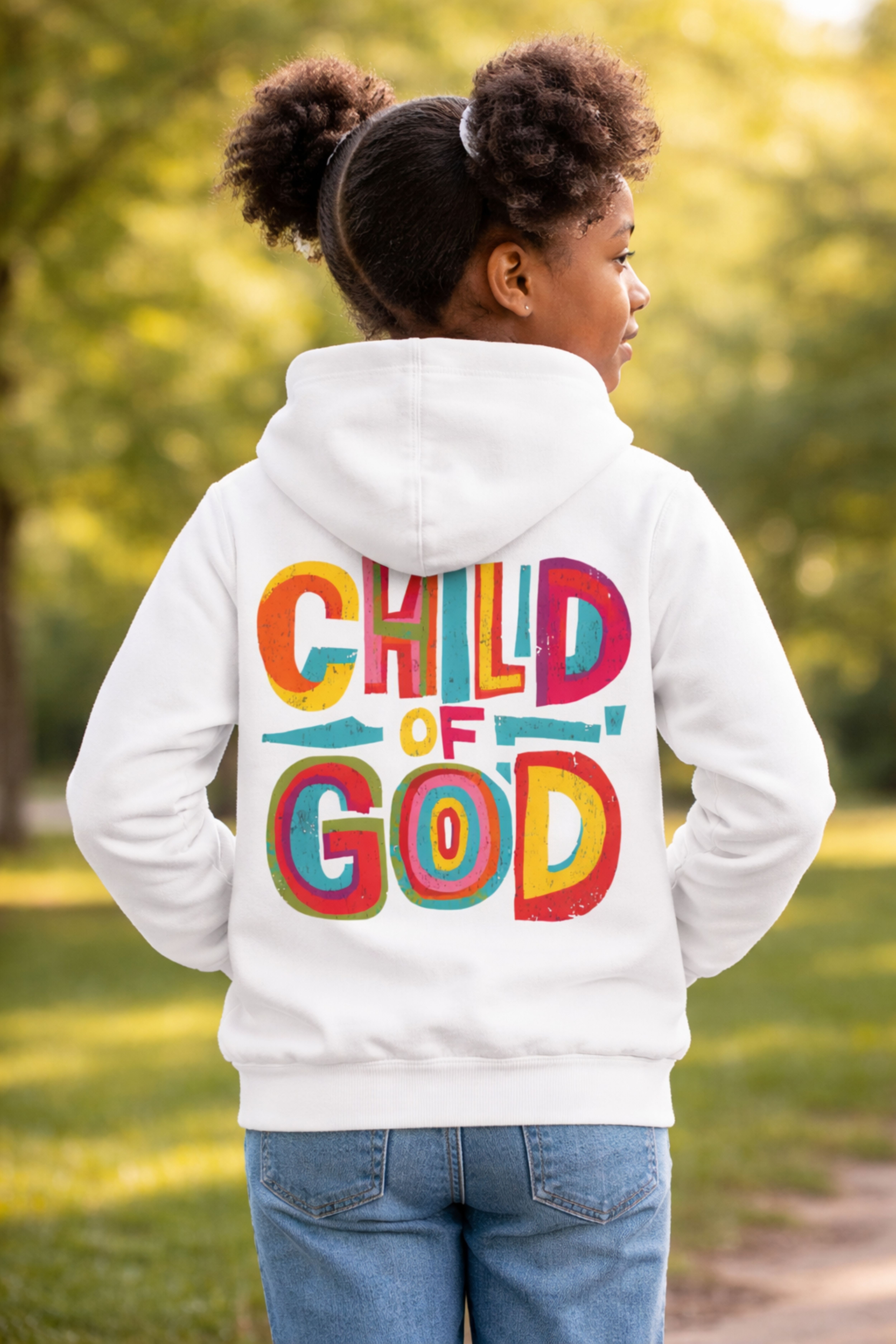 Child Hoodie — Colorful "Child of God" Faith Graphic Kids’ Hoodie