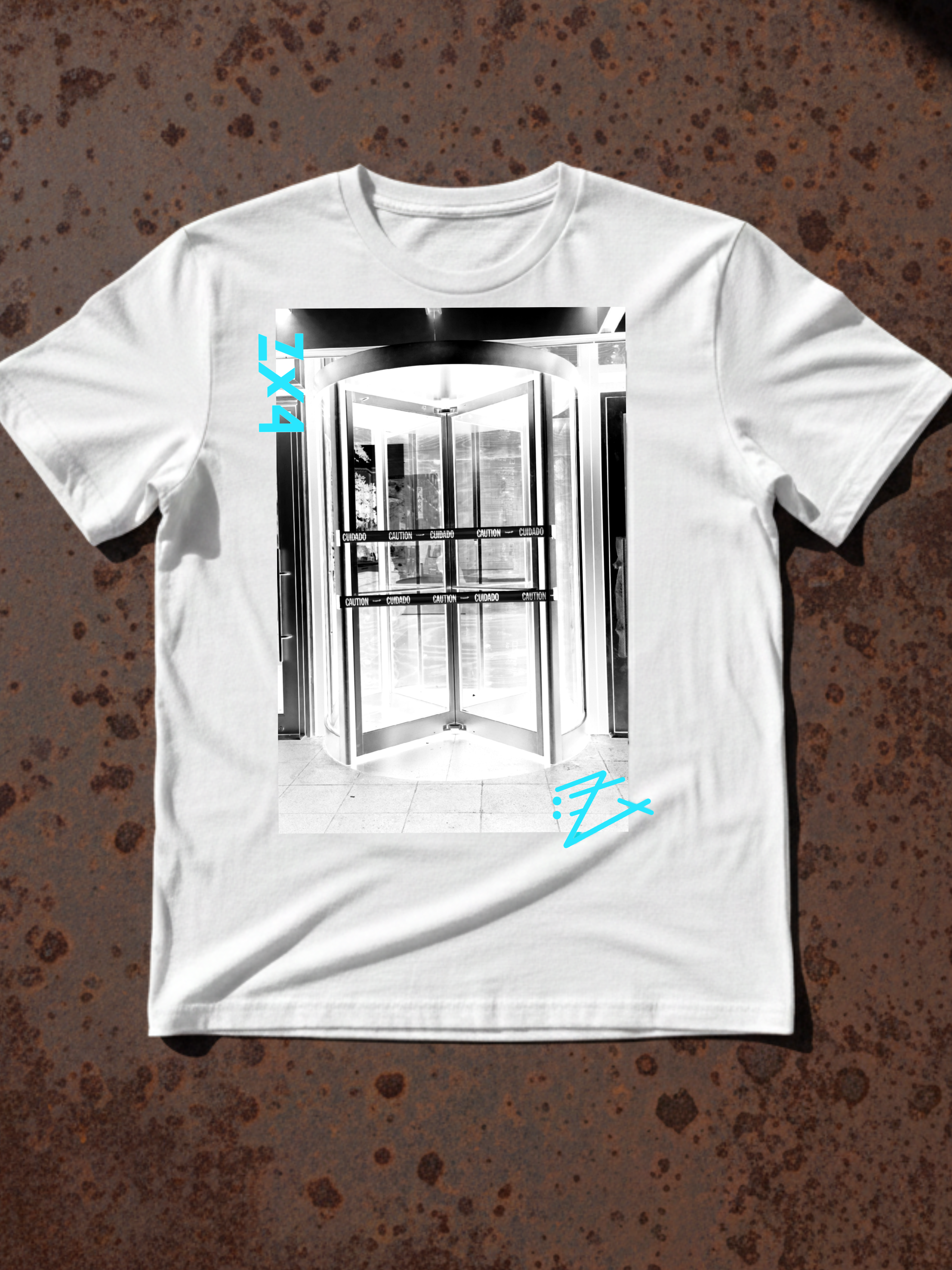 Revolving Door Photo Print with Aqua Accents product thumbnail image Revolving Door Photo Print with Aqua Accents product thumbnail image