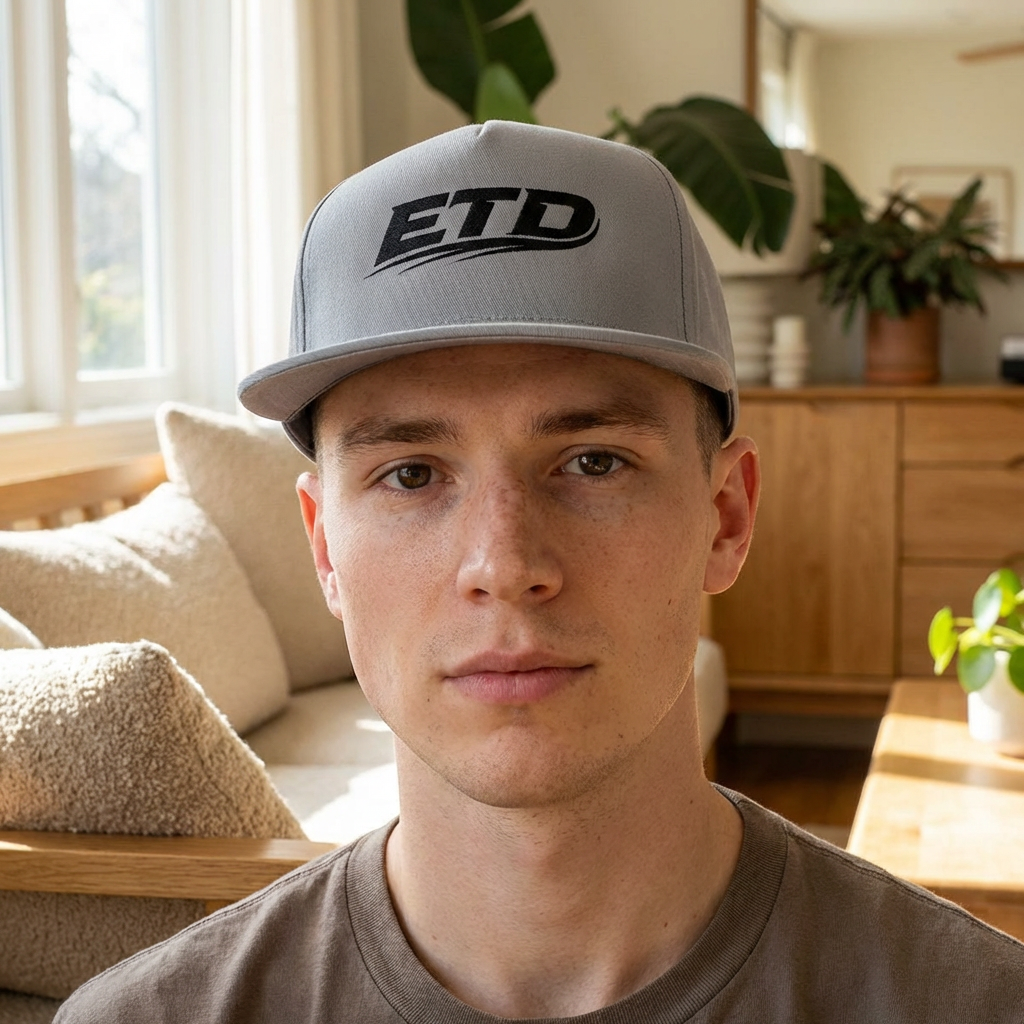 ETD Embroidered Flat Bill Cap product thumbnail image