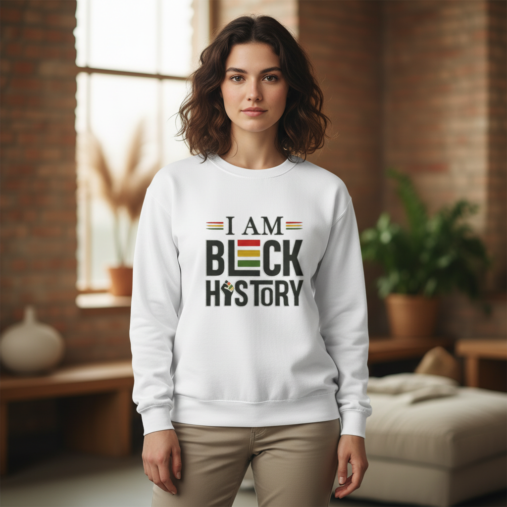 I Am Black History Sweatshirt — Black History Month Crewneck product thumbnail image I Am Black History Sweatshirt — Black History Month Crewneck product thumbnail image