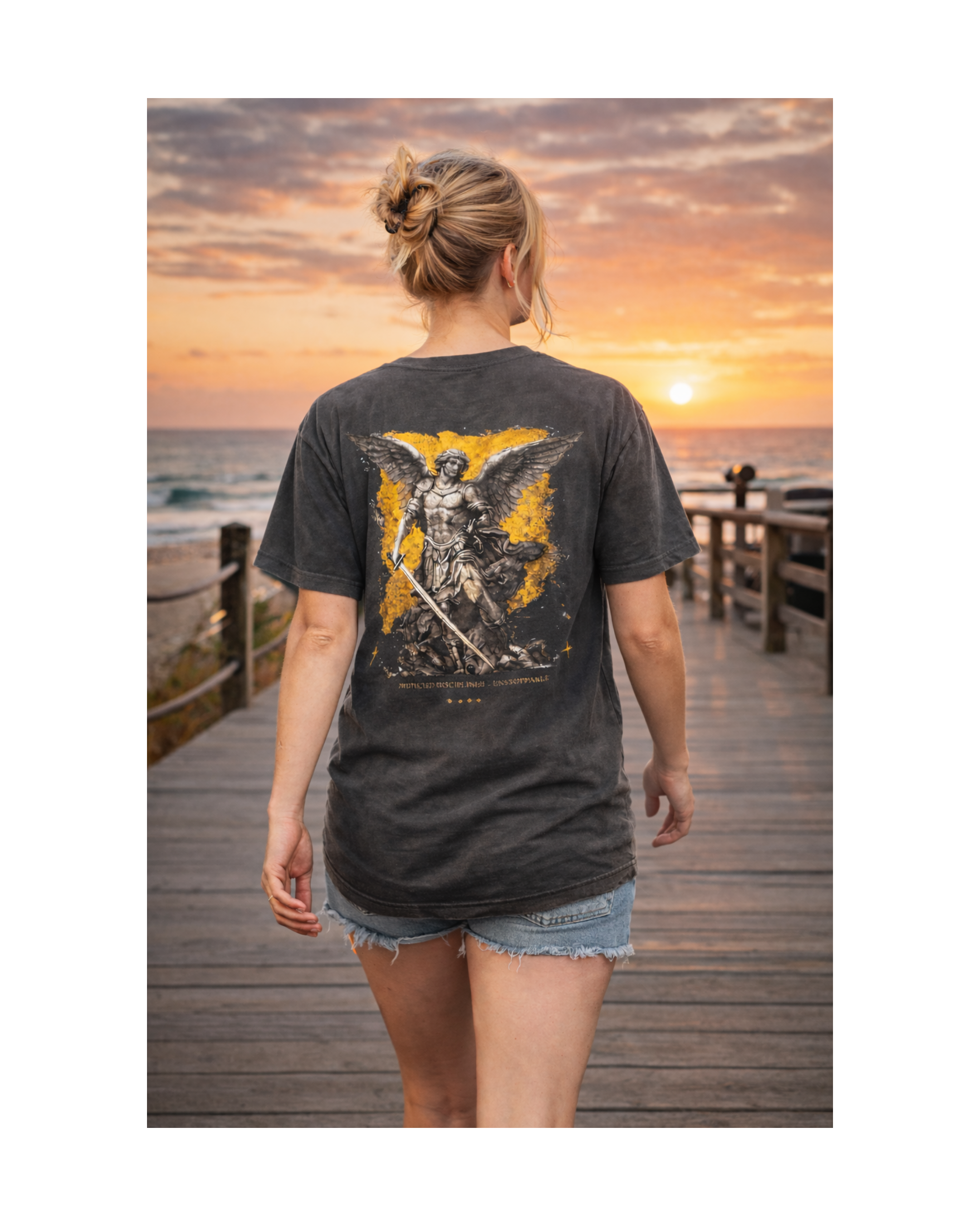 Archangel Michael Graphic T-Shirt — Saint Michael Vintage Back Print product thumbnail image Archangel Michael Graphic T-Shirt — Saint Michael Vintage Back Print product thumbnail image