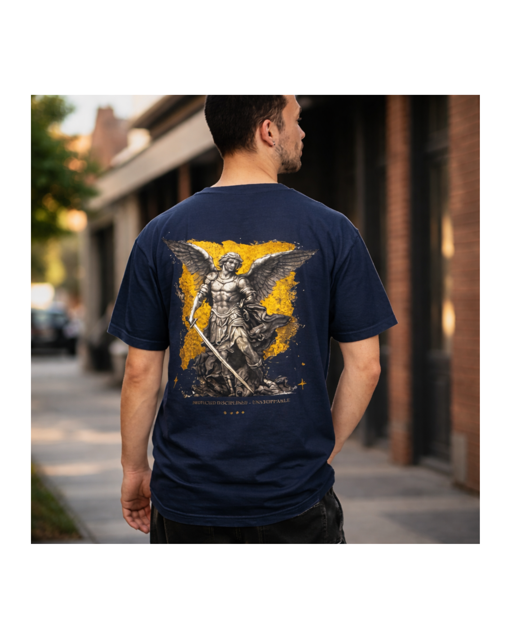 Archangel Michael Graphic T-Shirt — Saint Michael Vintage Back Print product thumbnail image Archangel Michael Graphic T-Shirt — Saint Michael Vintage Back Print product thumbnail image