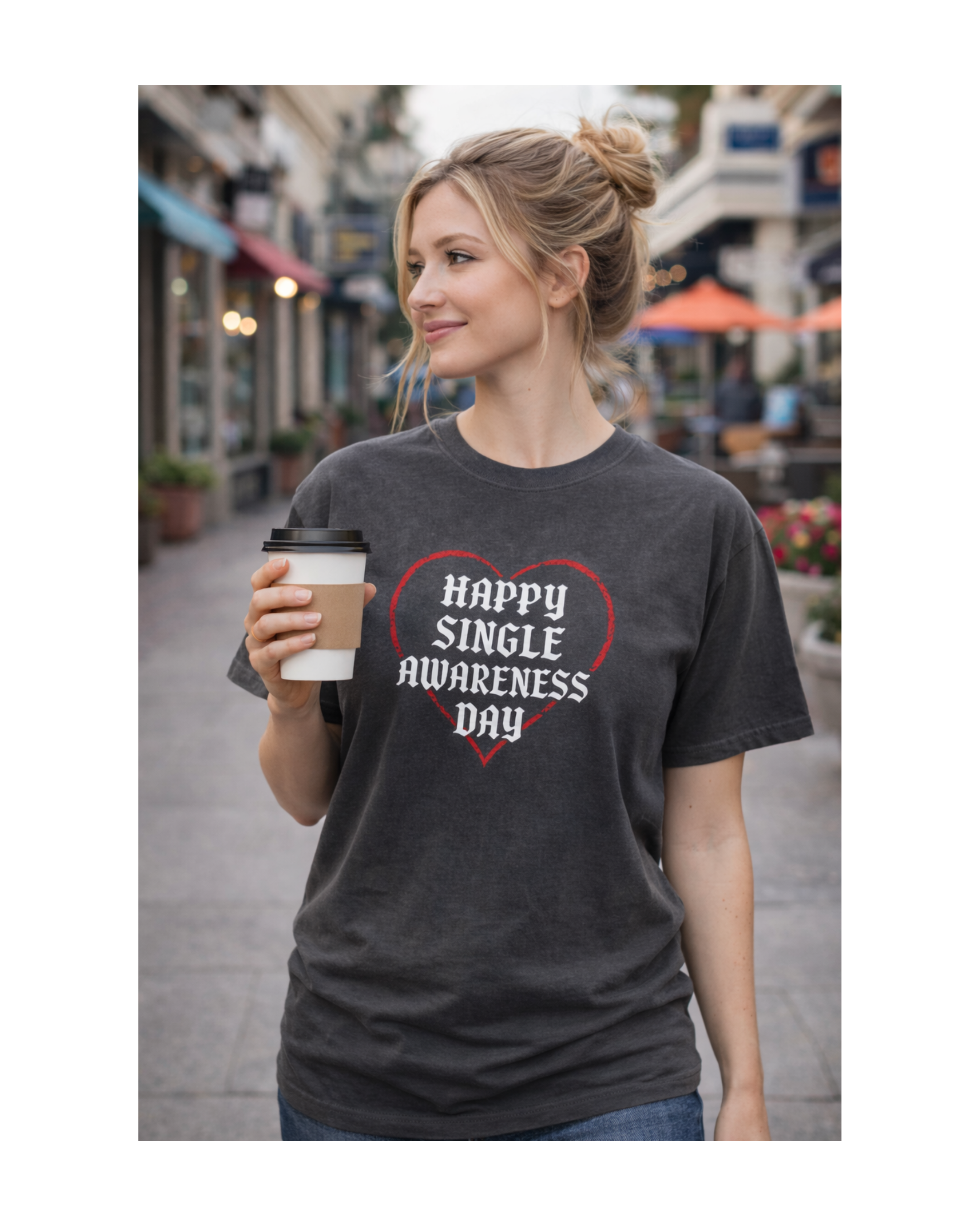 Happy Single Awareness Day Shirt—Gothic Valentine T-Shirt, Anti-Valentine Funny Single Tee, Old English Heart Shirt product thumbnail image Happy Single Awareness Day Shirt—Gothic Valentine T-Shirt, Anti-Valentine Funny Single Tee, Old English Heart Shirt product thumbnail image