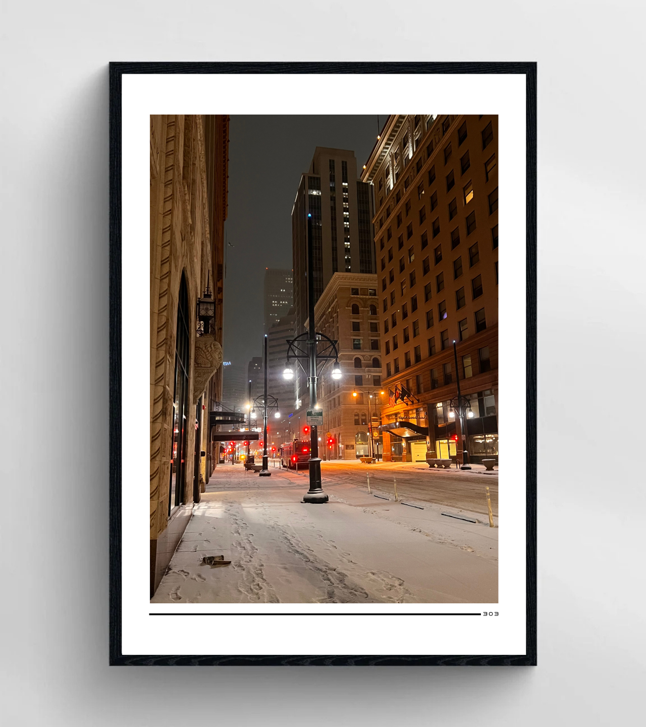 City Street at Night Poster product thumbnail image