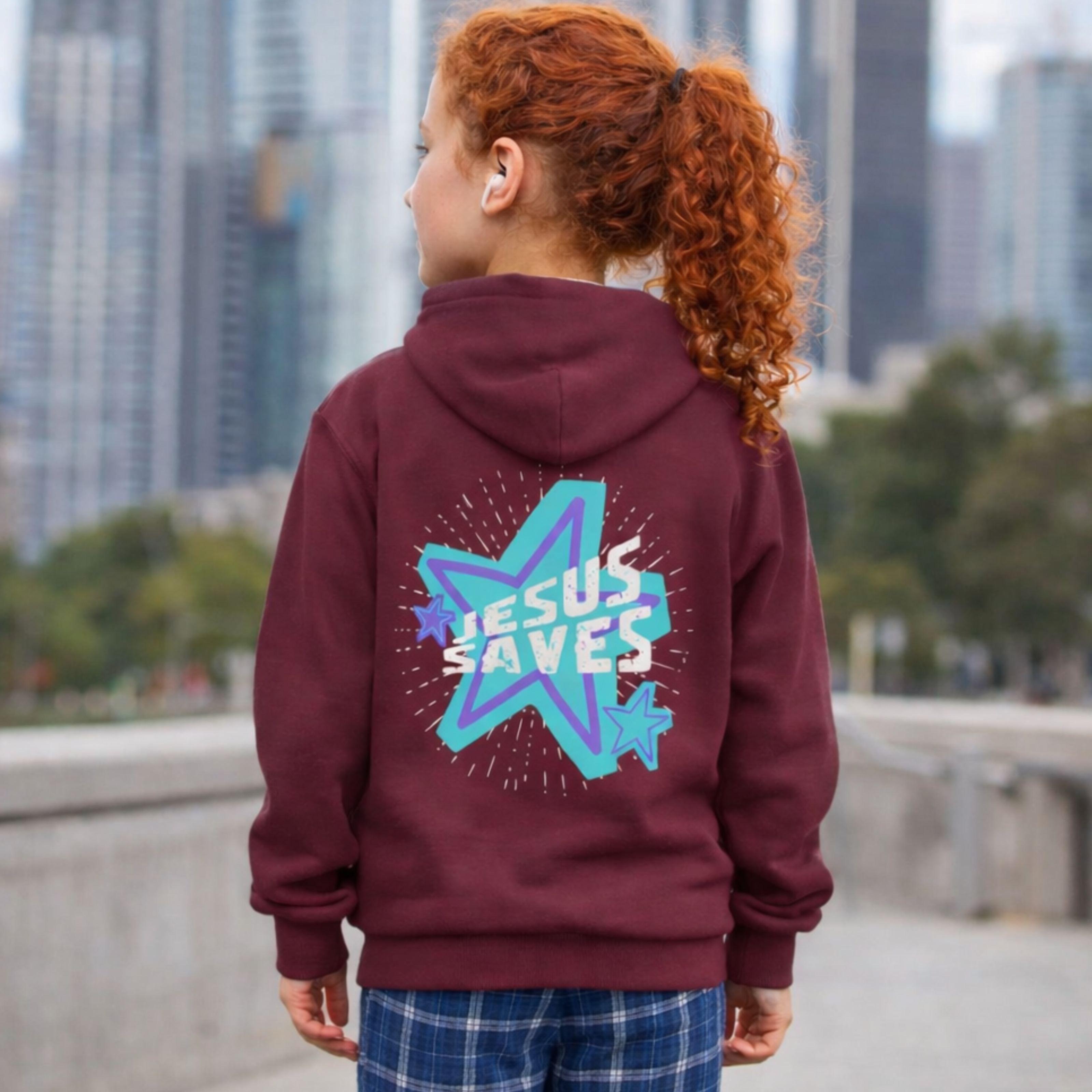 'Jesus Saves' Youth Hoodie product thumbnail image 'Jesus Saves' Youth Hoodie product thumbnail image