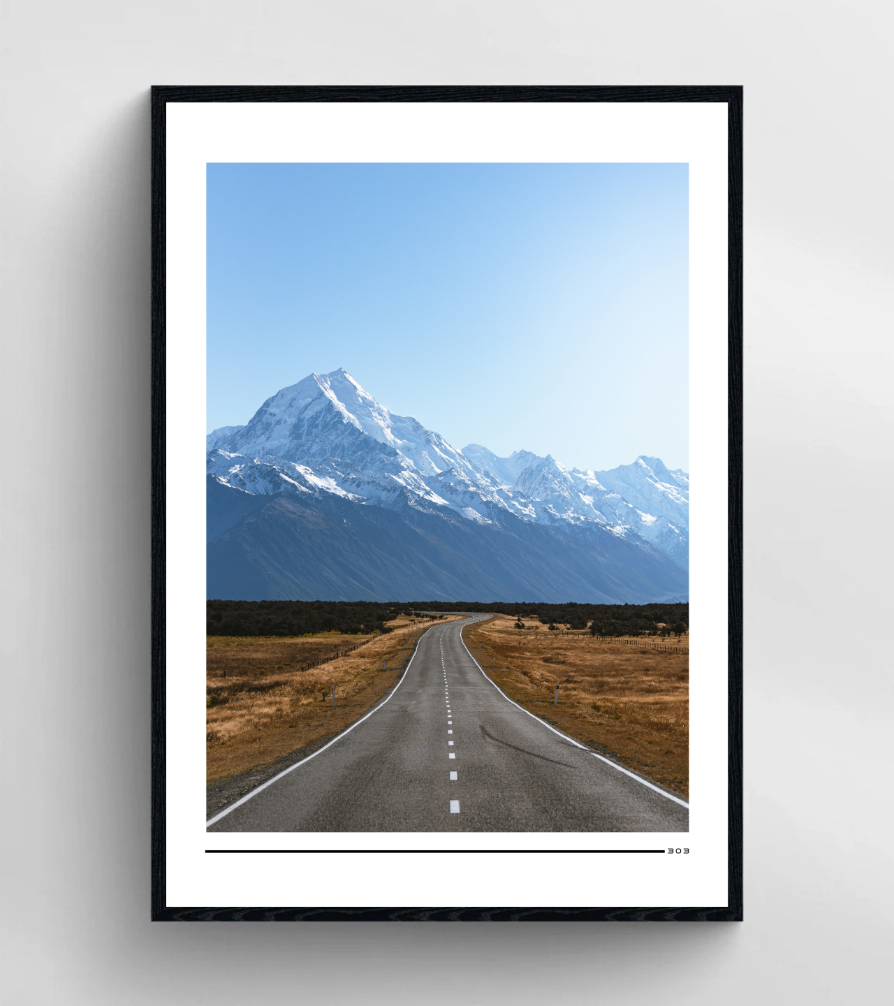 Open Road to Mountains Poster