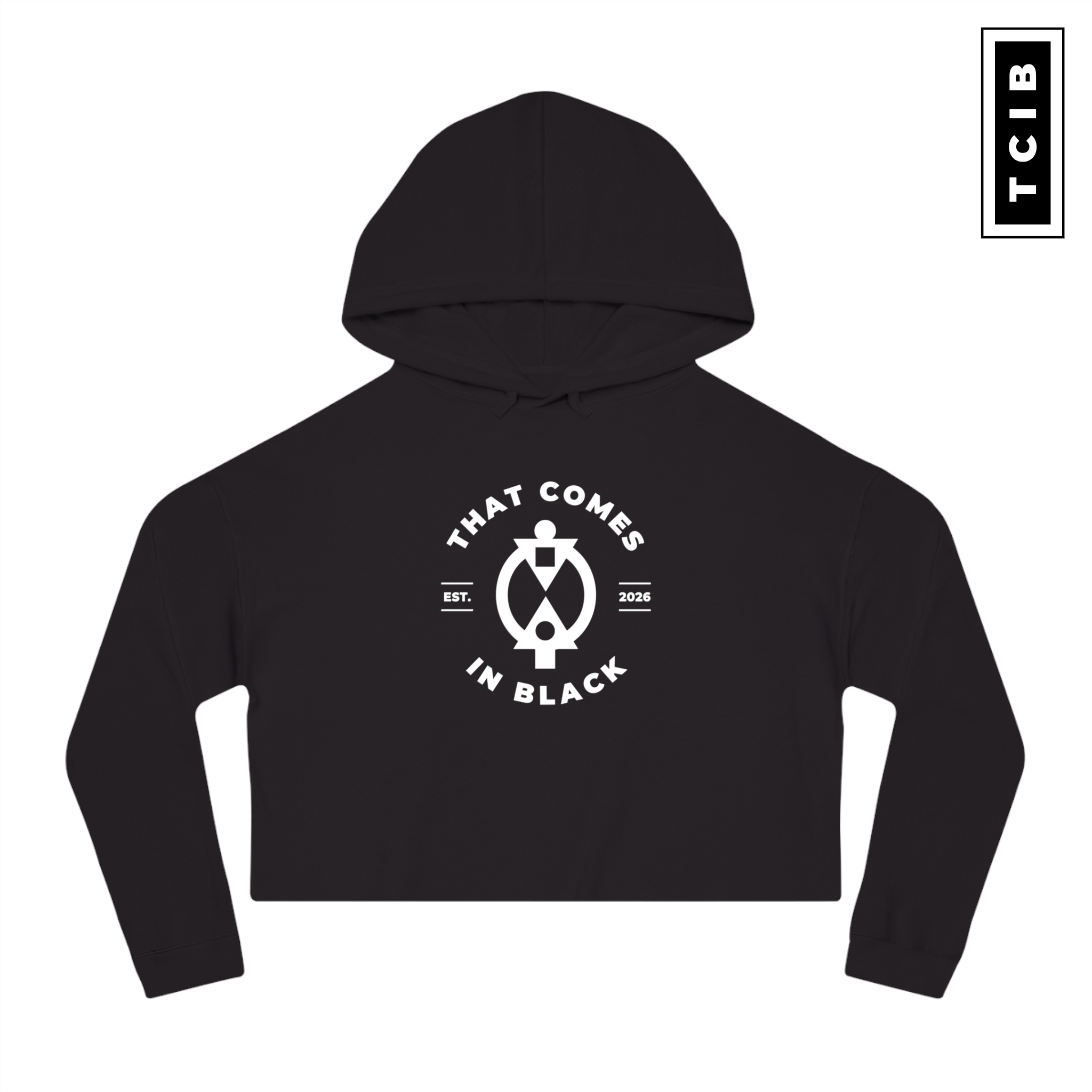 TCIB Black Label Cropped Hoodie product thumbnail image