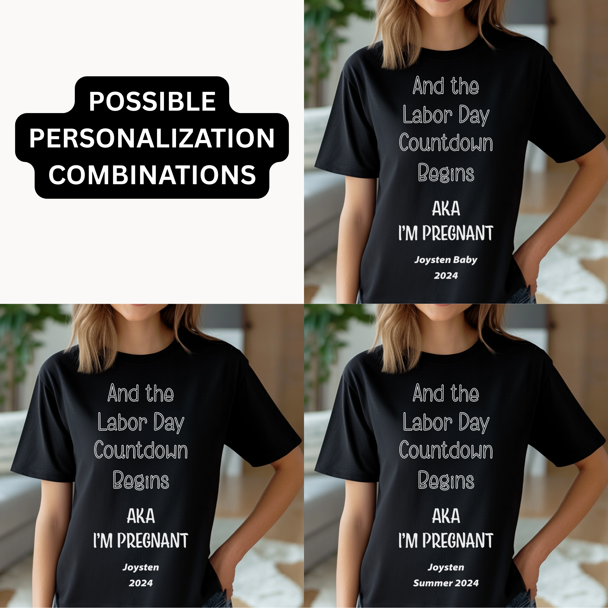 Pregnancy Announcement I’m Pregnant Shirts, Personalized Baby Announcement Shirt, Custom Mom To Be Pregnancy News Shirt  product thumbnail image