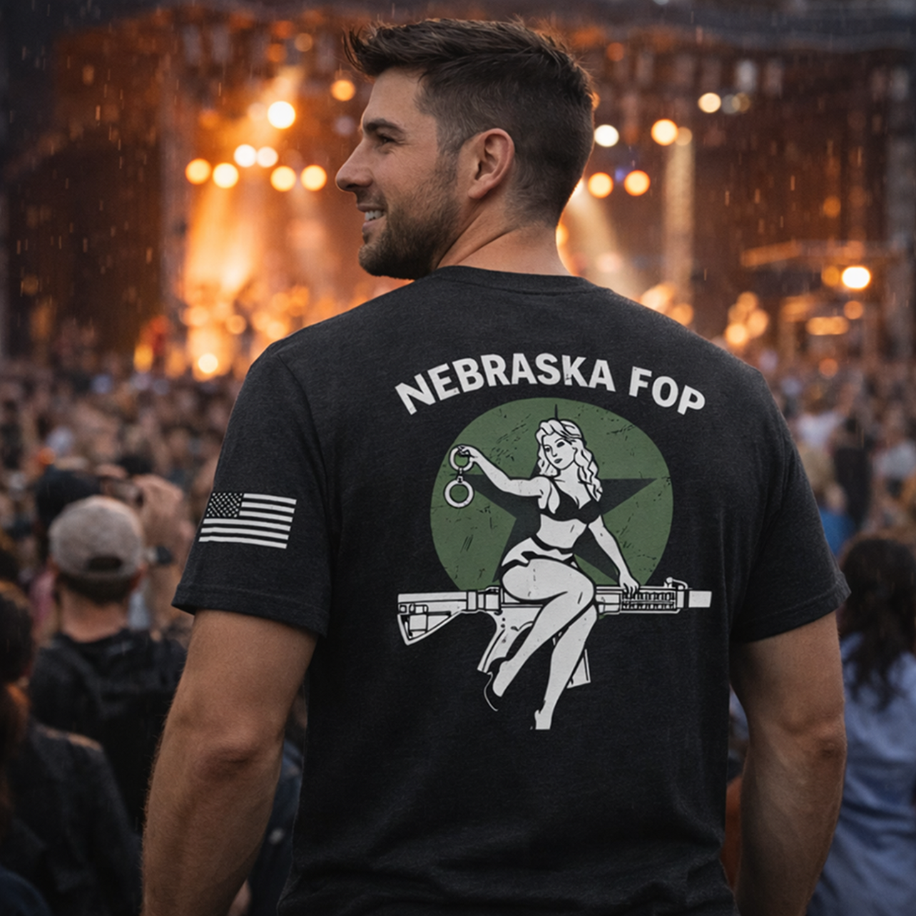 Nebraska FOP Retro Pin-Up Tee product thumbnail image