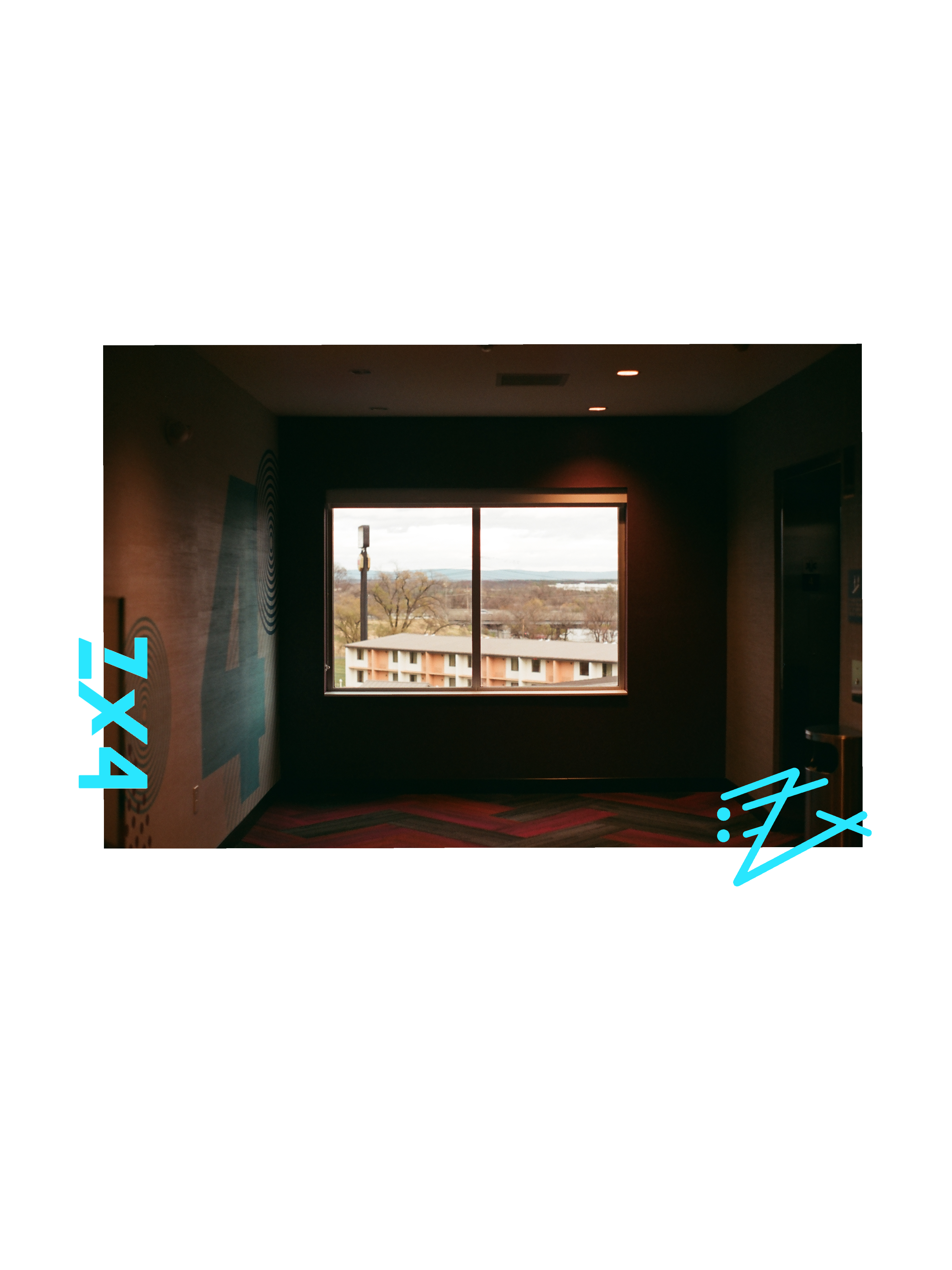 Window View Photo Tee — Minimal Sunset Room Graphic T-Shirt product thumbnail image