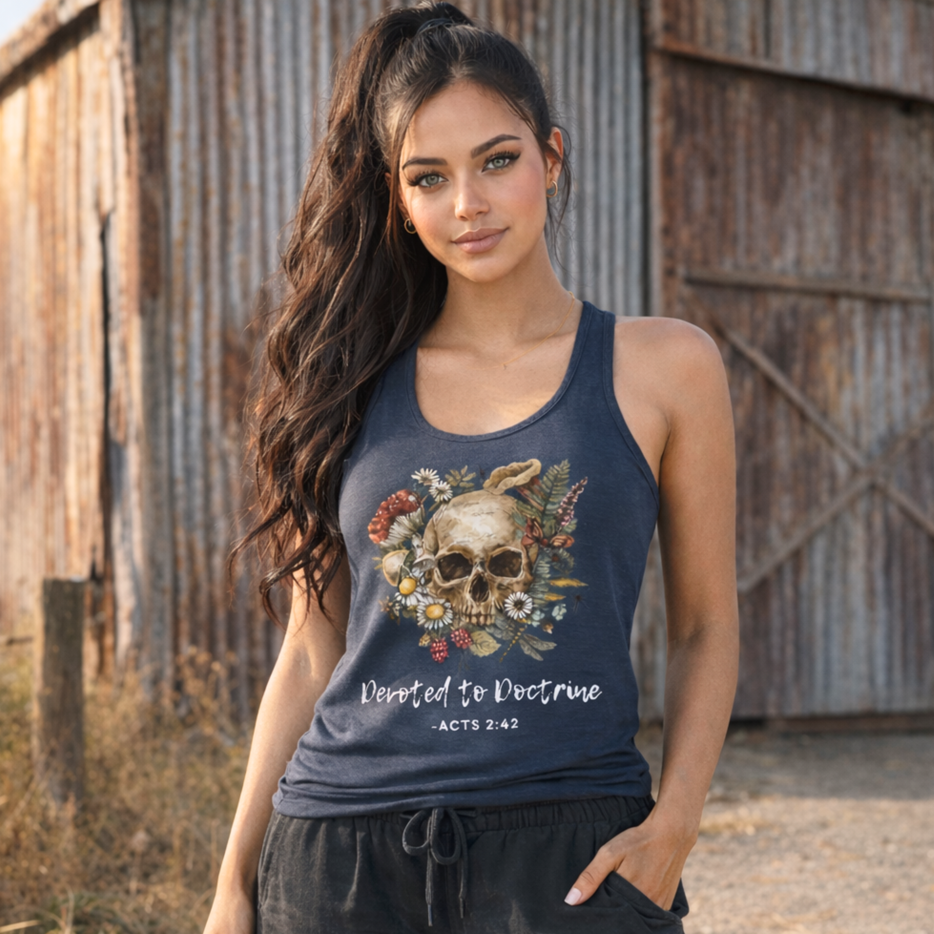 'Devoted To Doctrine' Racerback Tank 