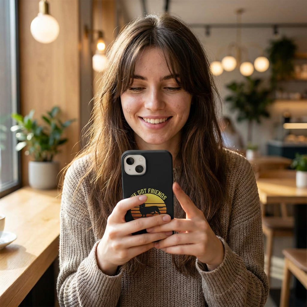 Slim Case — “I’ve Got Friends in Low Place” Dachshund Retro Phone Case