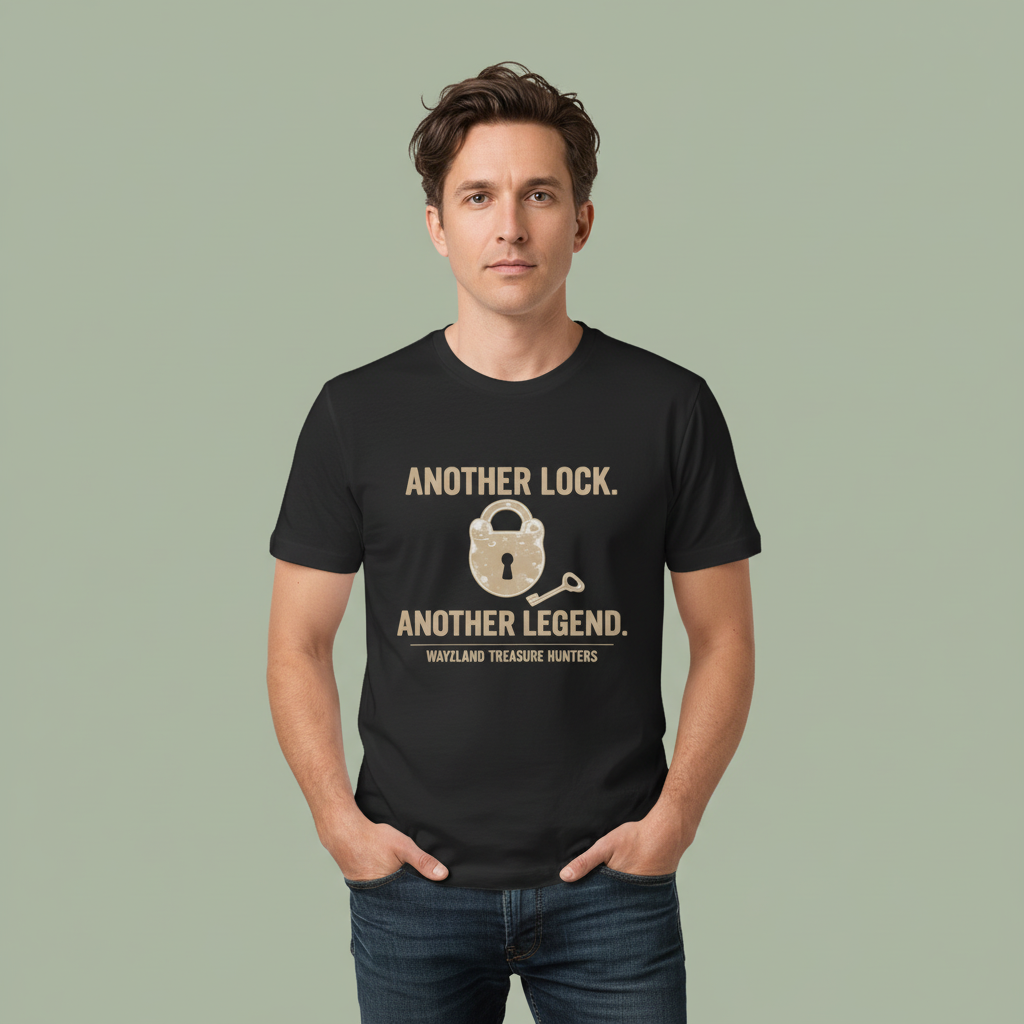 T-Shirt — "Another Lock. Another Legend." Treasure Hunter Graphic Tee product thumbnail image