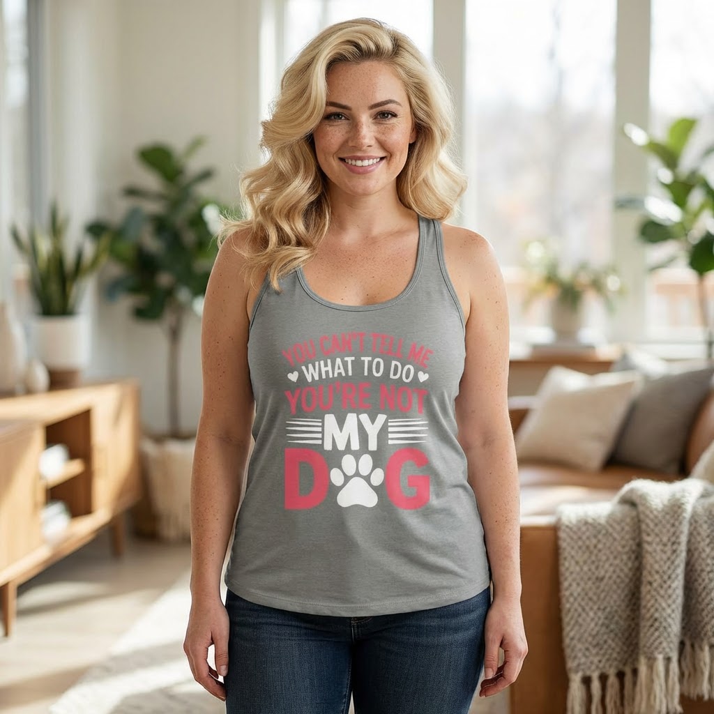 You Can't Tell Me What To Do, You're Not My Dog! - Women's Ideal Racerback Tank product thumbnail image