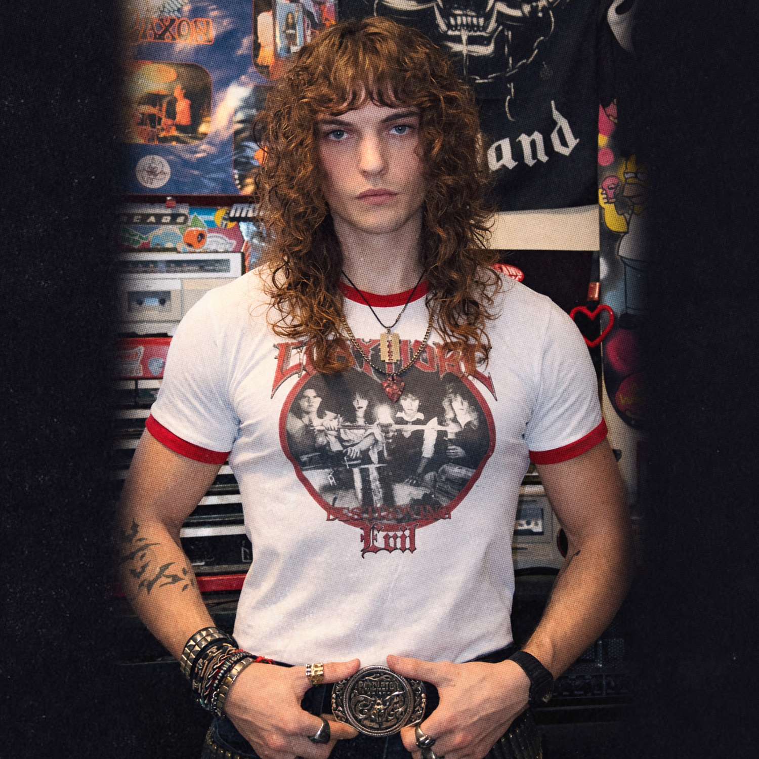 Destroying Evil "Heavy Metal" Ringer T-Shirt