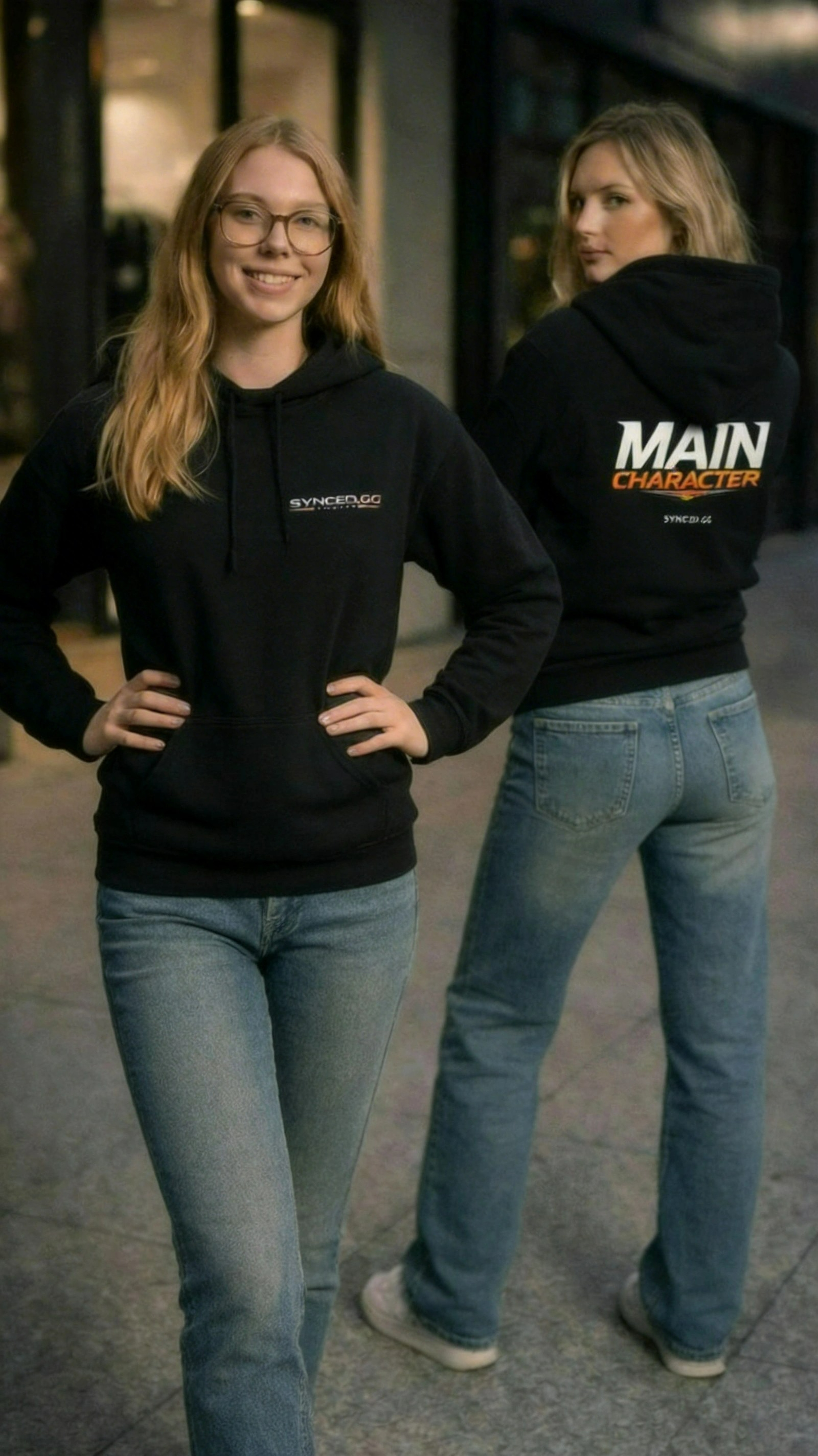 Main Character Hoodie — 'Main Character' Graphic Black Pullover product thumbnail image Main Character Hoodie — 'Main Character' Graphic Black Pullover product thumbnail image