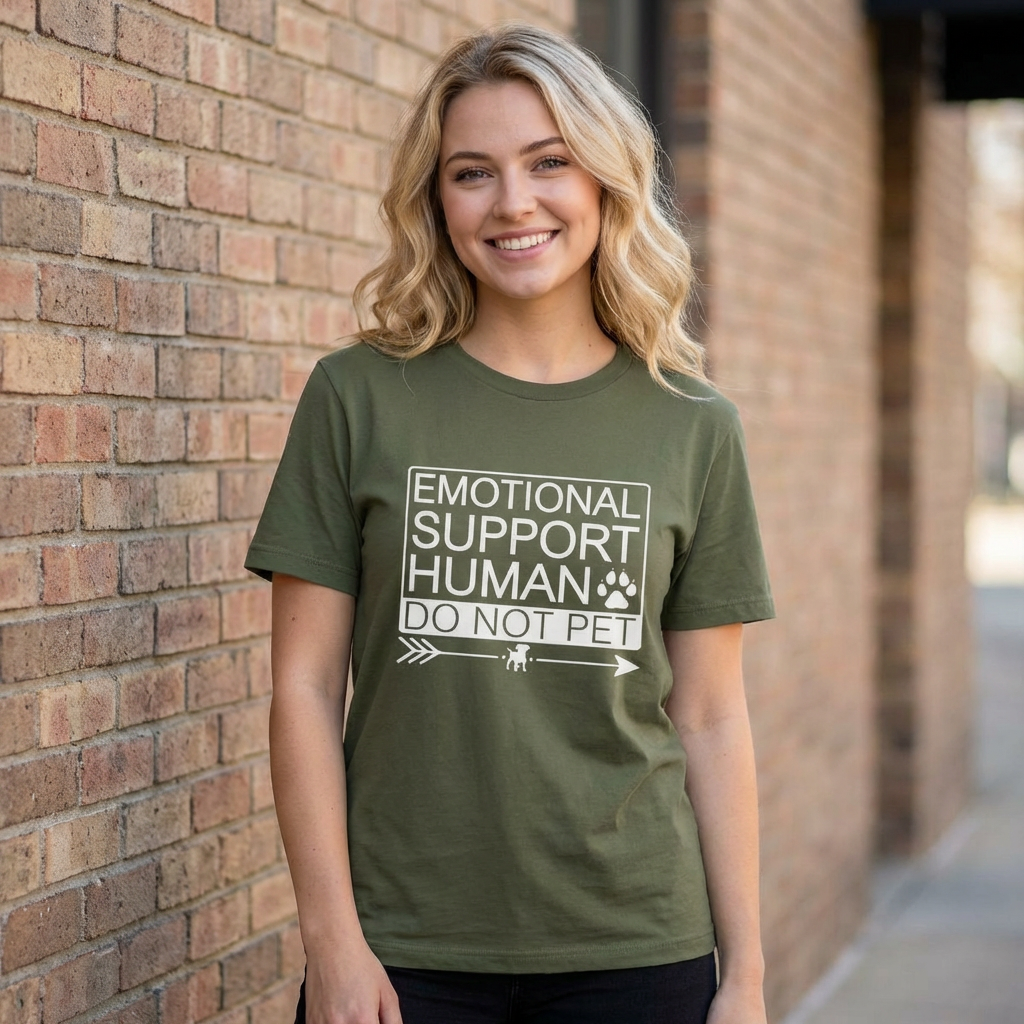 Emotional Support Human "Do Not Pet" T-Shirt product thumbnail image Emotional Support Human "Do Not Pet" T-Shirt product thumbnail image
