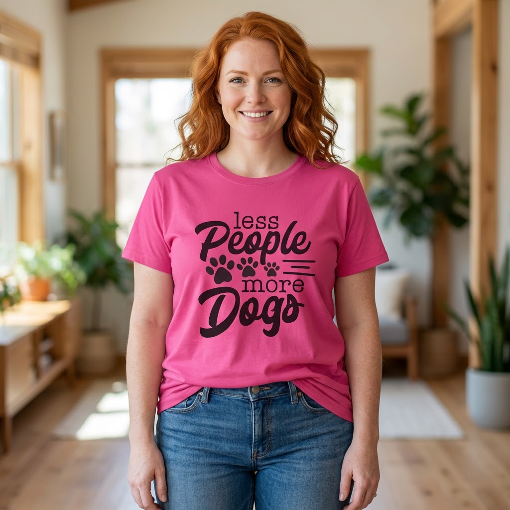 Less People More Dogs T-Shirt — Funny Dog Lover Tee product thumbnail image Less People More Dogs T-Shirt — Funny Dog Lover Tee product thumbnail image