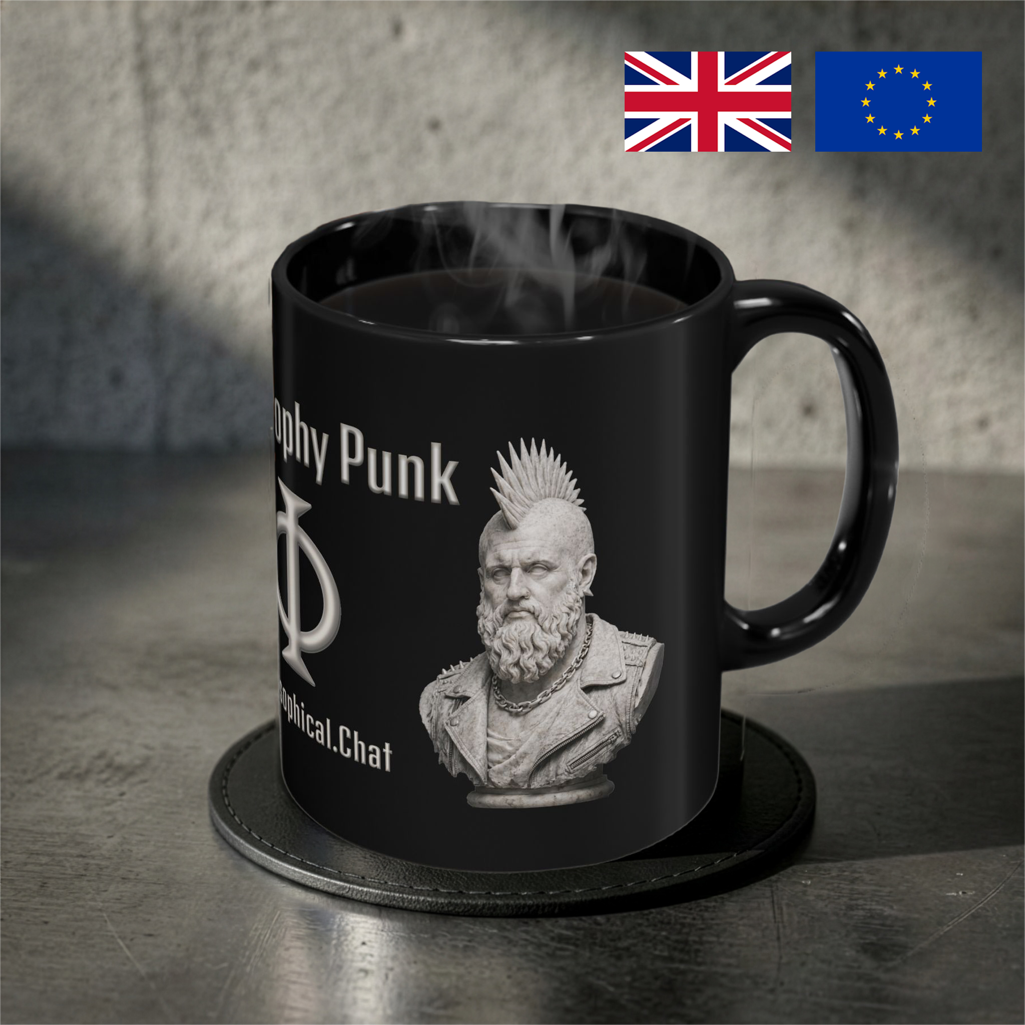 Philosophy Punk Mug, UK Stock 11oz