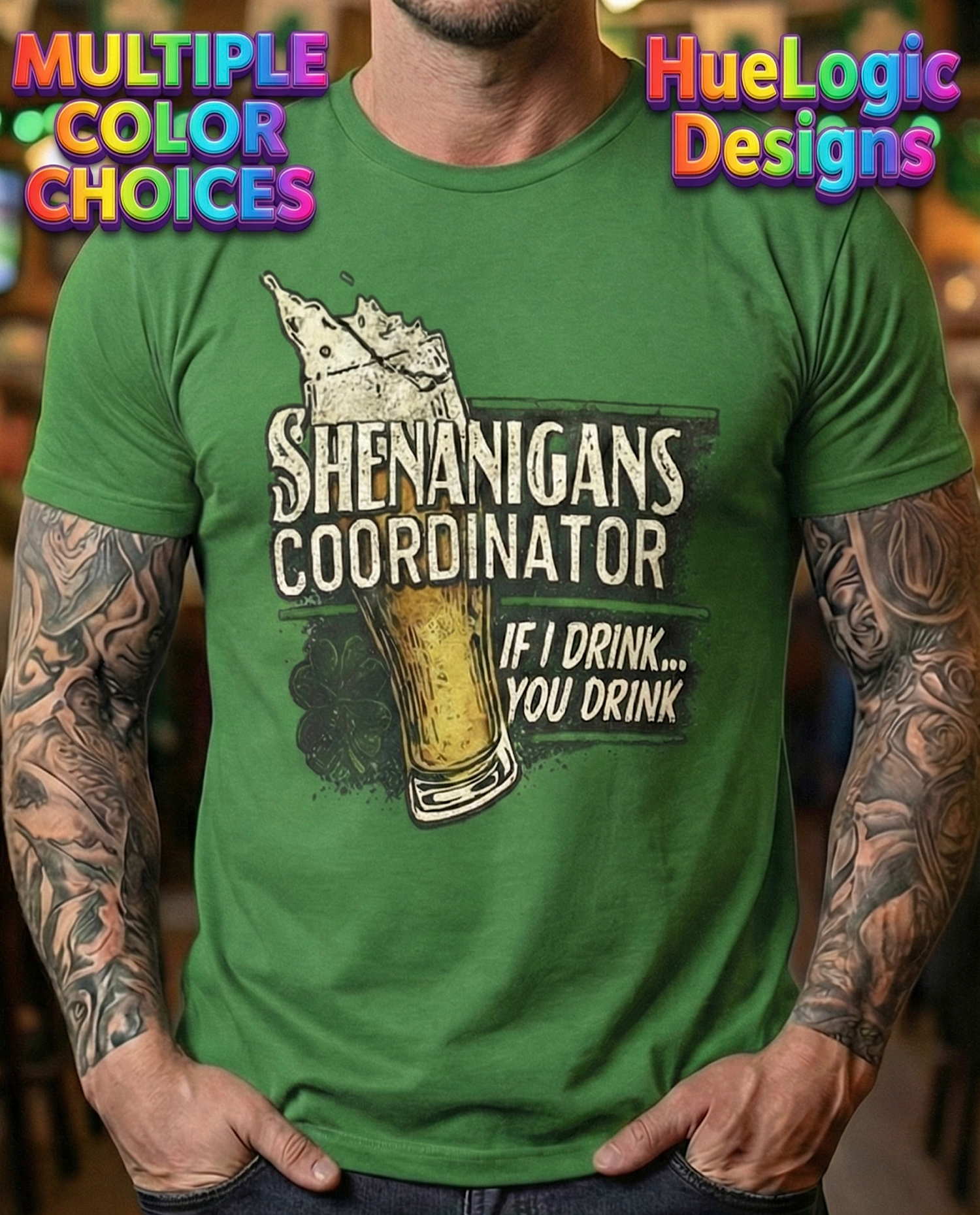 Shenanigans Coordinator St. Patrick’s Day Guiness Shirt Funny Irish Beer Tee