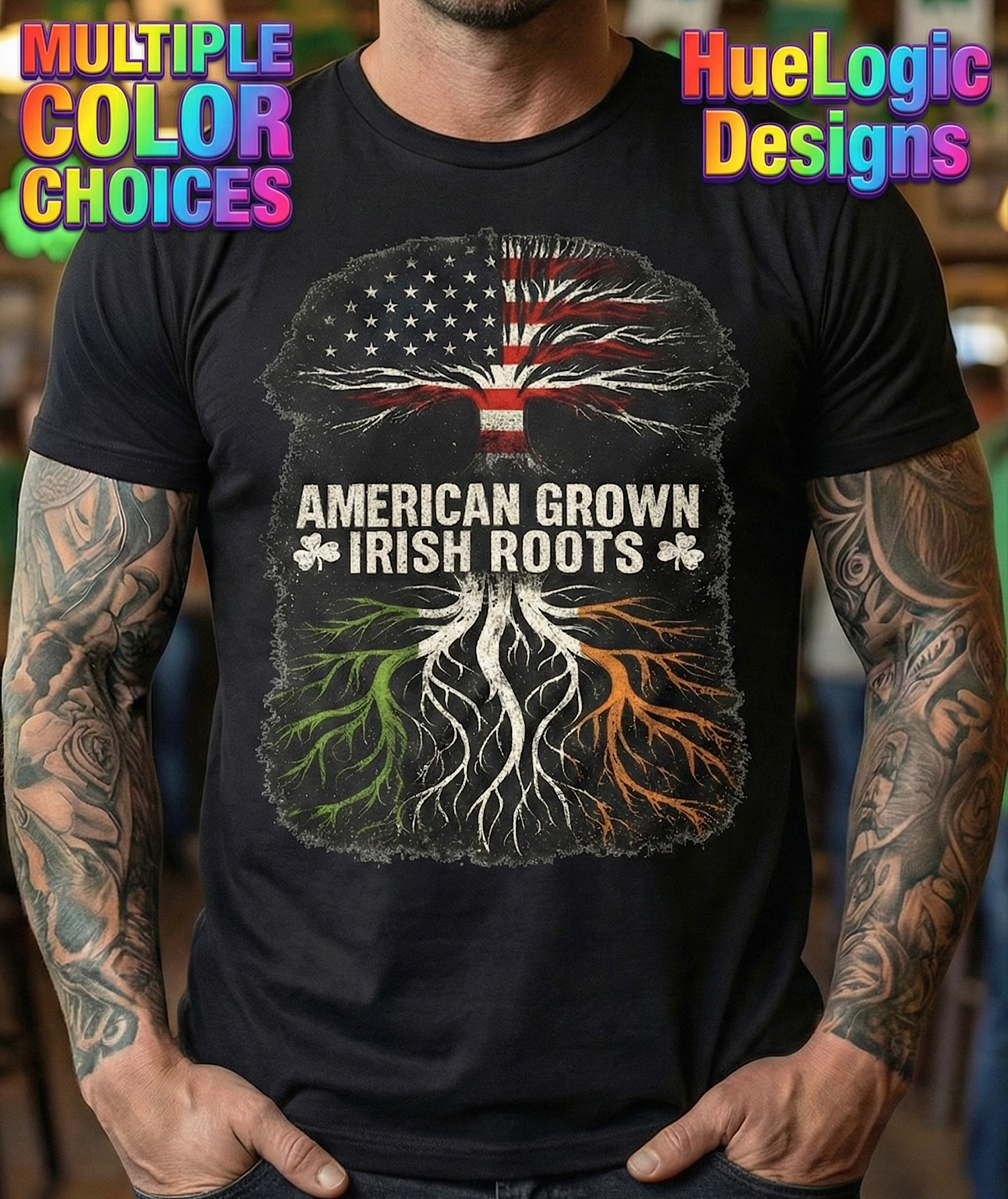 American Grown Irish Roots Shirt St. Patrick’s Day Guinness Patriotic Tee product thumbnail image American Grown Irish Roots Shirt St. Patrick’s Day Guinness Patriotic Tee product thumbnail image