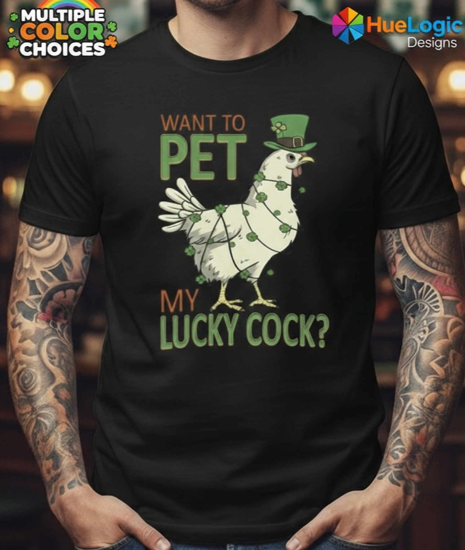 🍀 Want to Pet My Lucky C@ck? Funny St. Patrick’s Day Irish Shirt 🍺