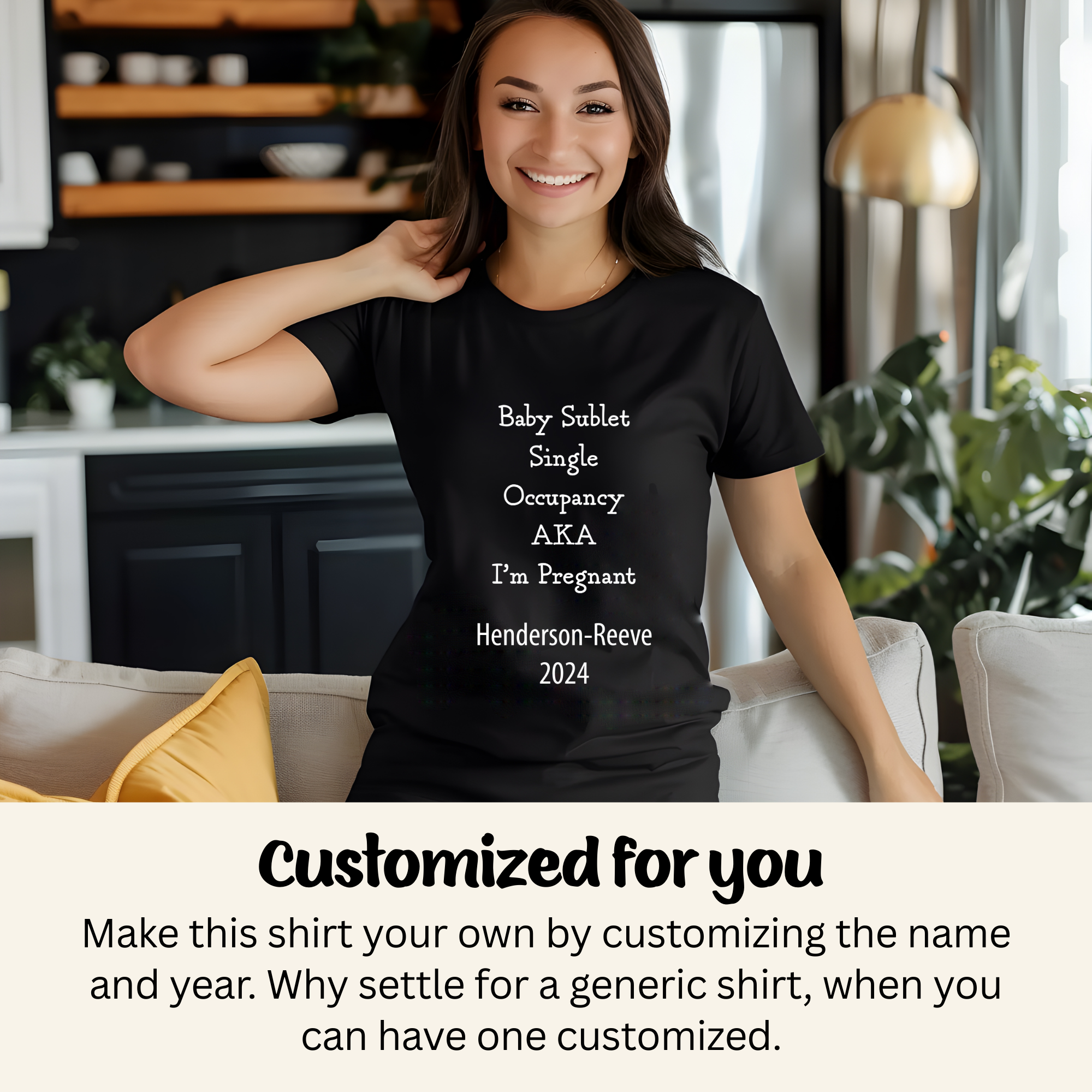 Funny Pregnancy Announcement Shirts, Personalized I’m Pregnant Soon-To-Be Mom T-Shirt, Custom Pregnancy News Shirts, I'm Pregnant Shirt  product thumbnail image