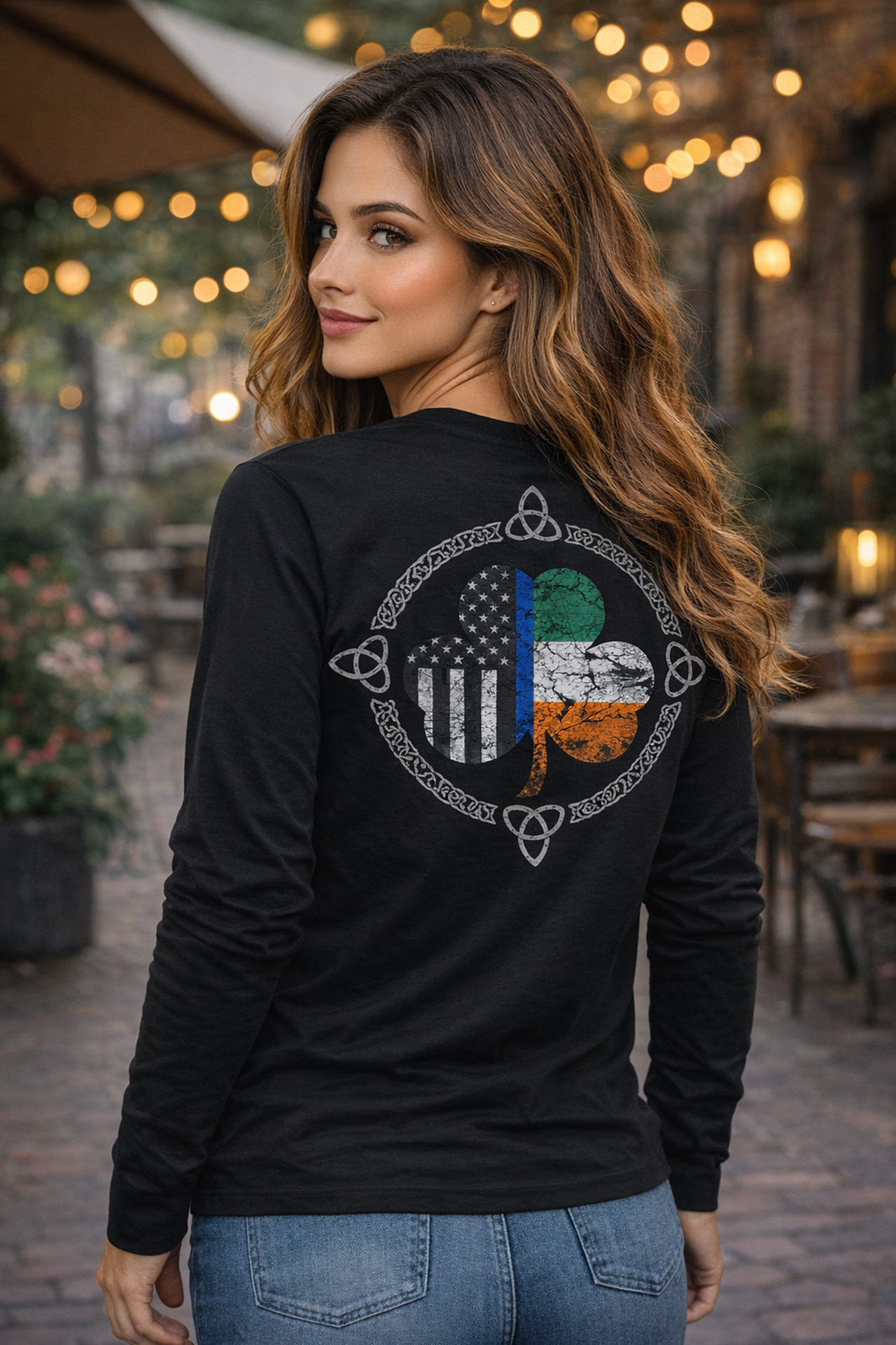 Blue Line-Irish Flag Long Sleeve product thumbnail image