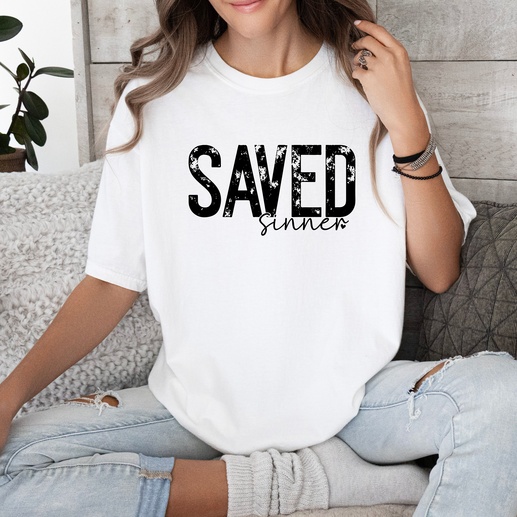 Saved Sinner T-Shirt — Christian Faith Graphic Tee