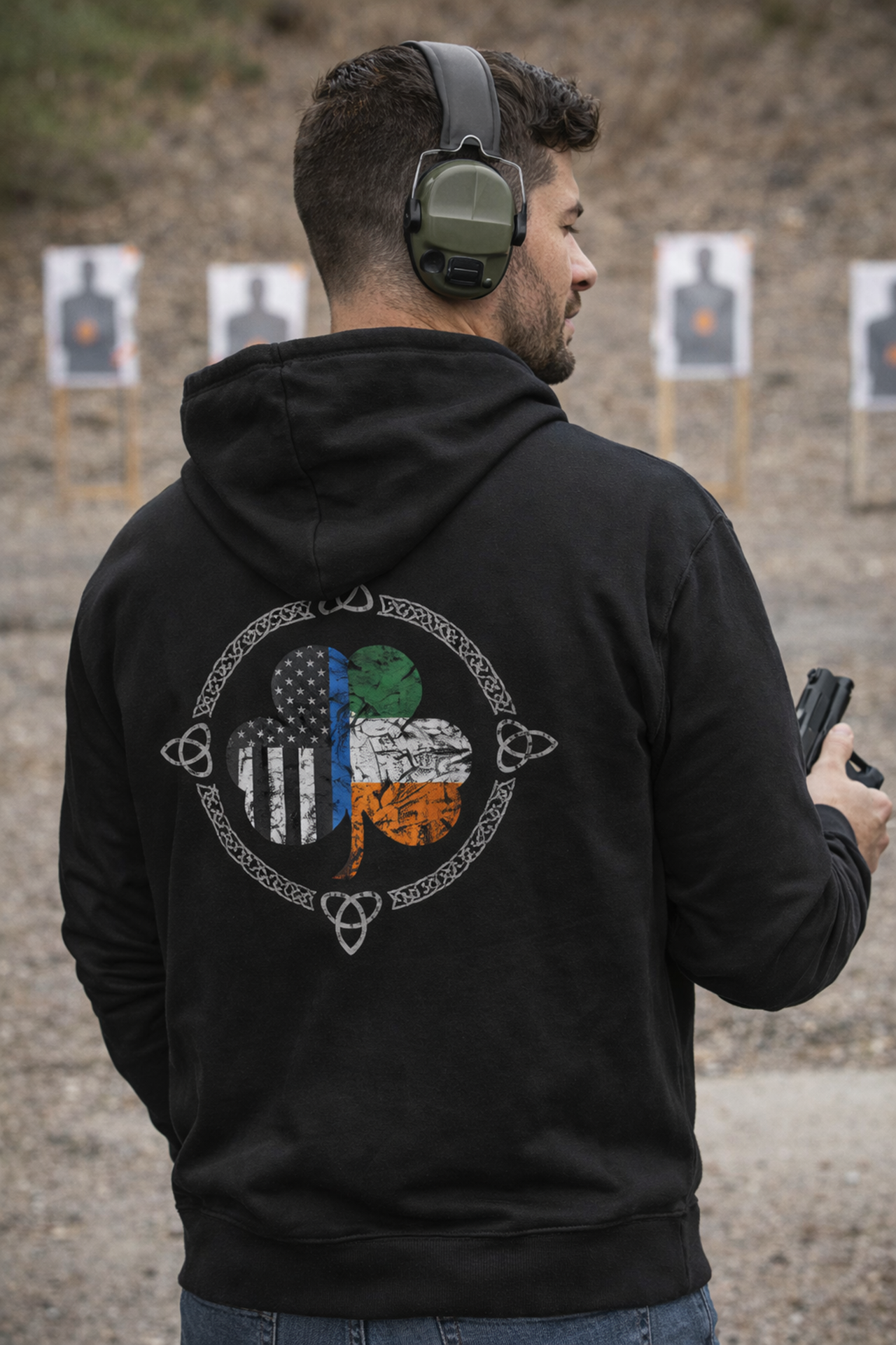 Blue Line-Irish Flag Hoodie product thumbnail image Blue Line-Irish Flag Hoodie product thumbnail image