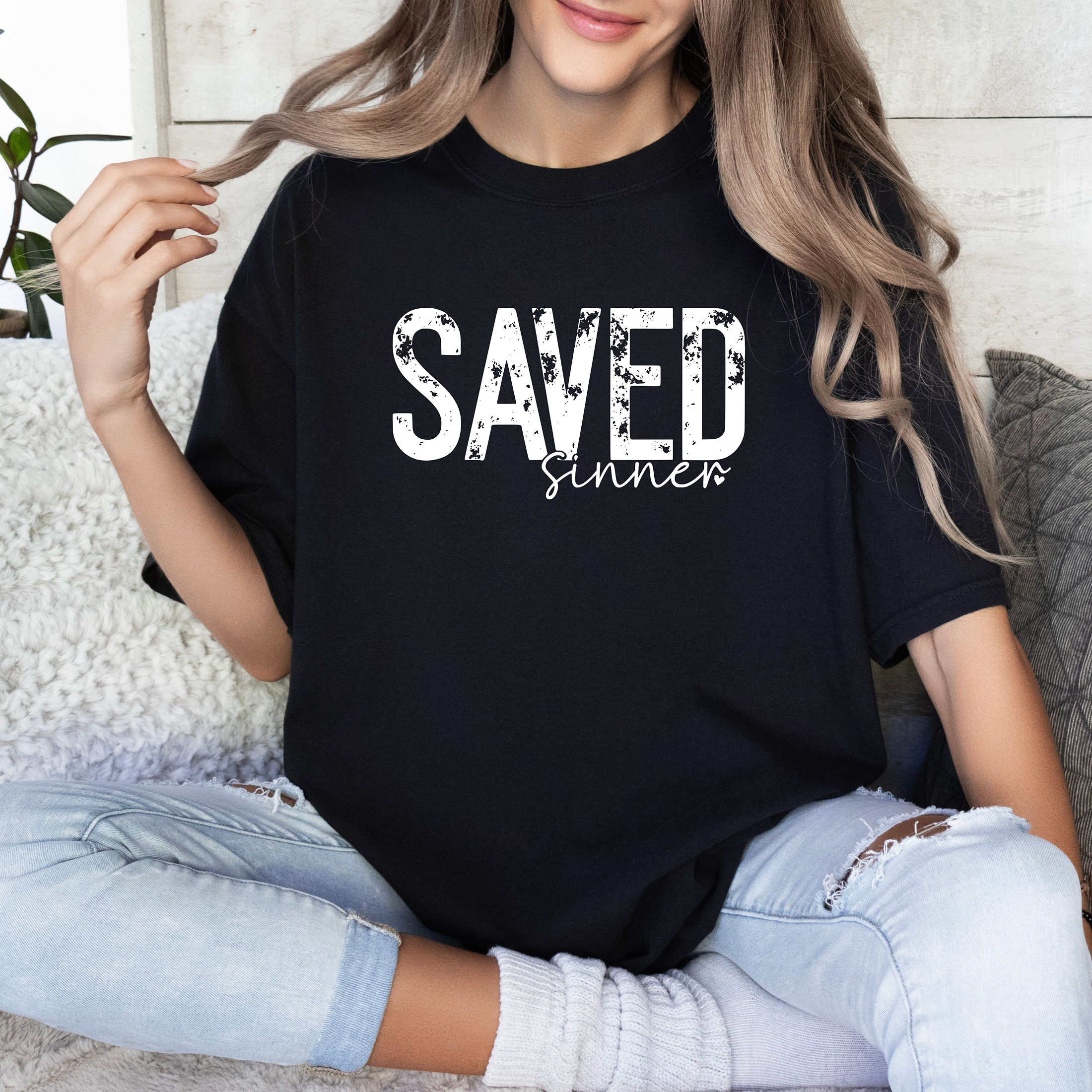 Saved Sinner T-Shirt — Christian Faith Graphic Tee